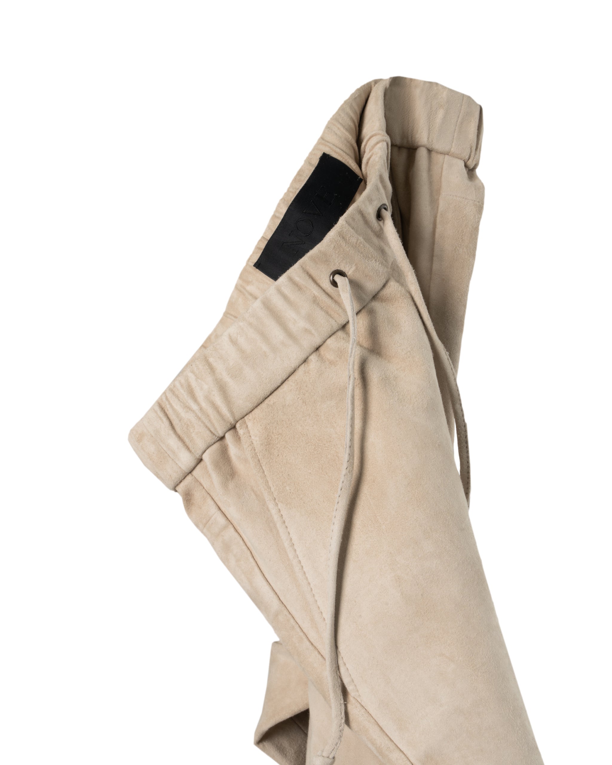 SUEDE STRETCH LEATHER JOGG PANTS
