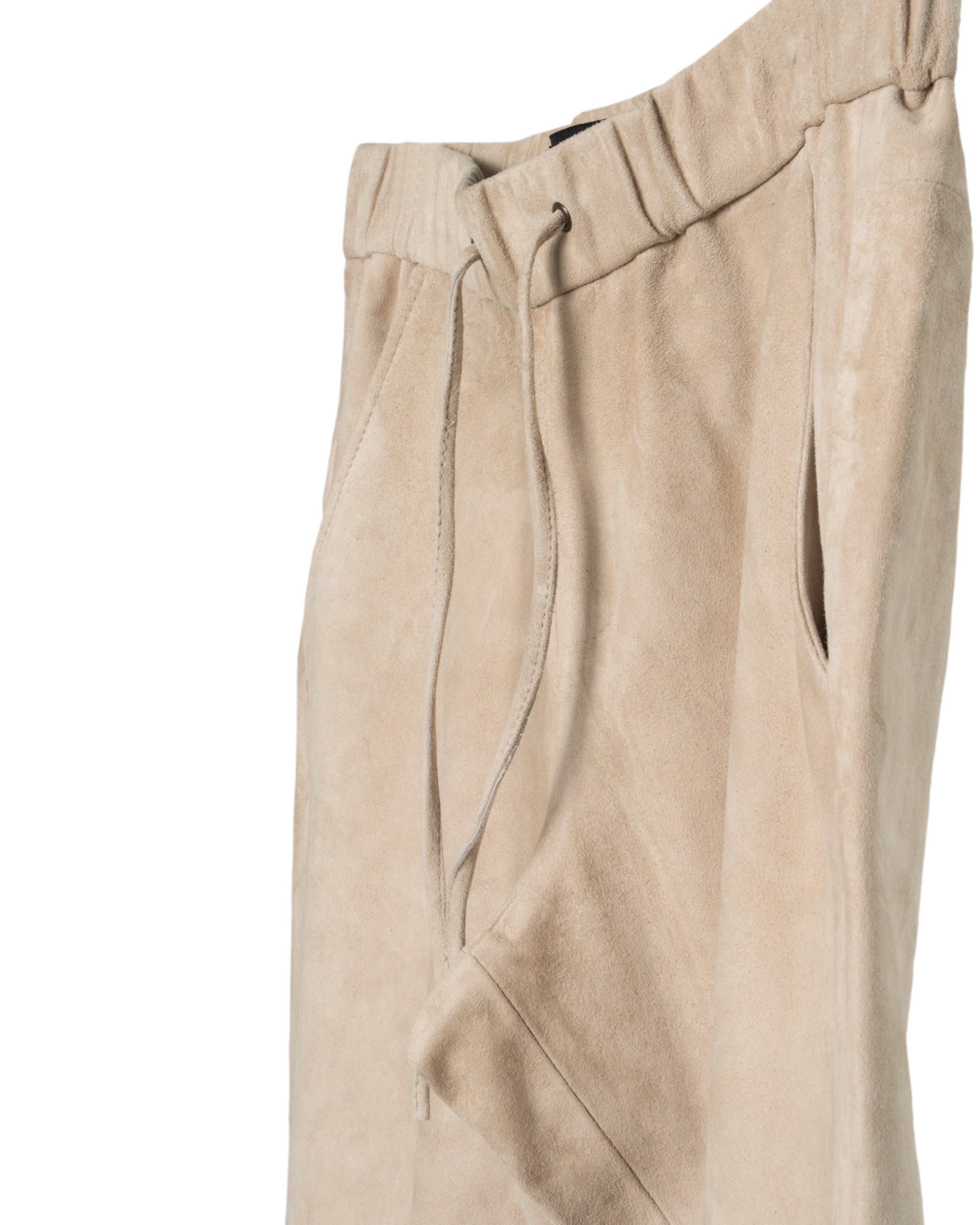 SUEDE STRETCH LEATHER JOGG PANTS