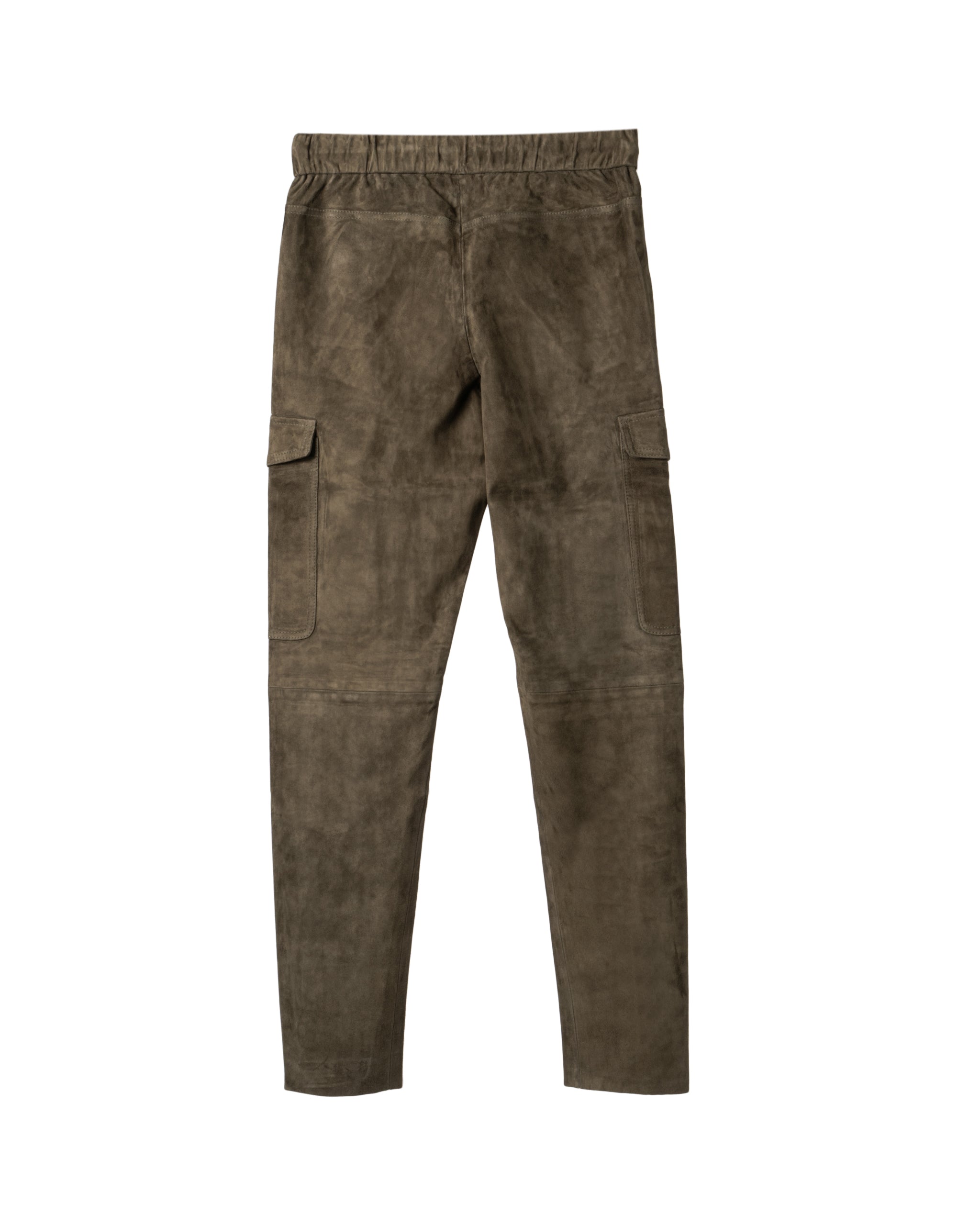 SUEDE STRETCH LEATHER CARGO PANTS
