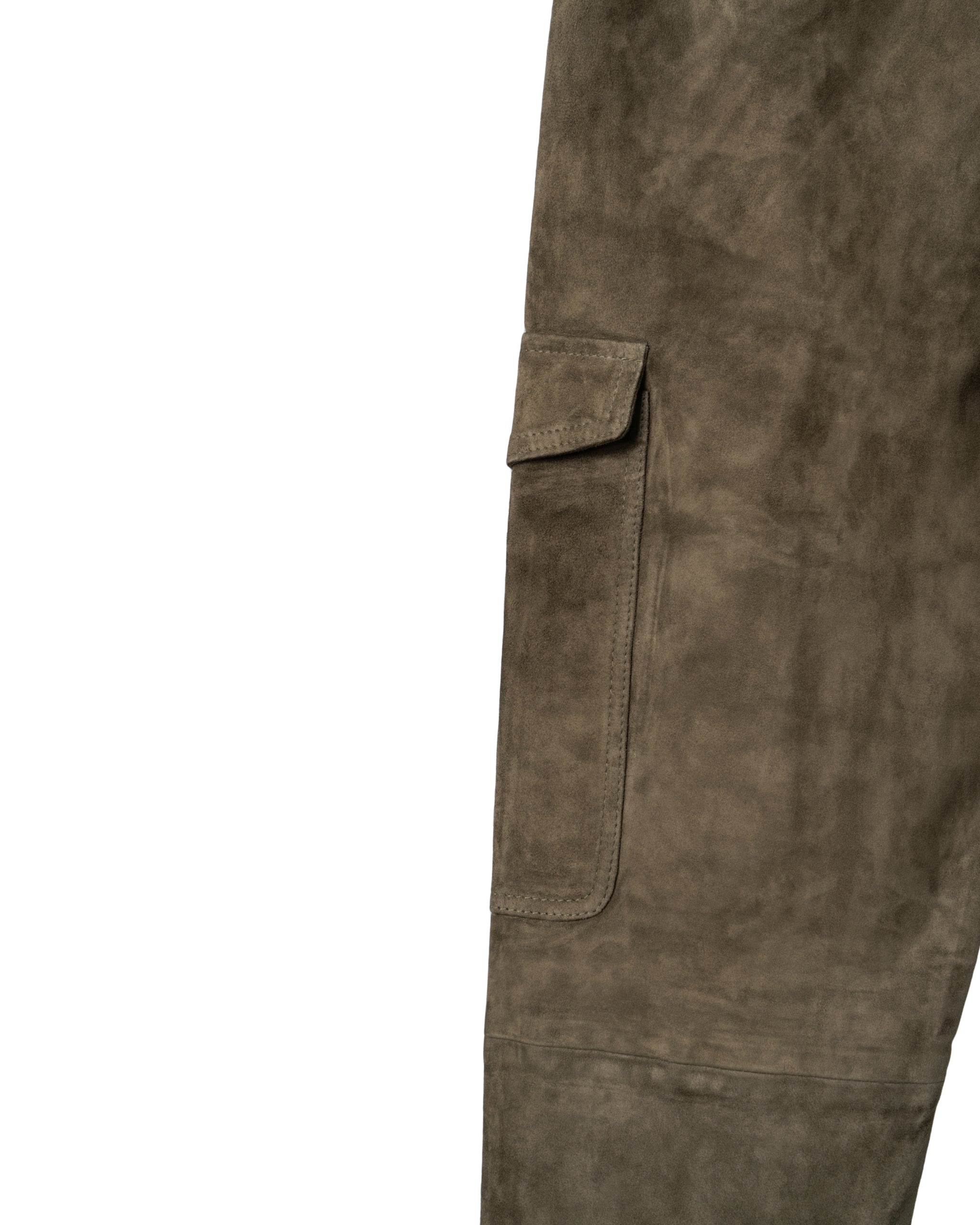SUEDE STRETCH LEATHER CARGO PANTS