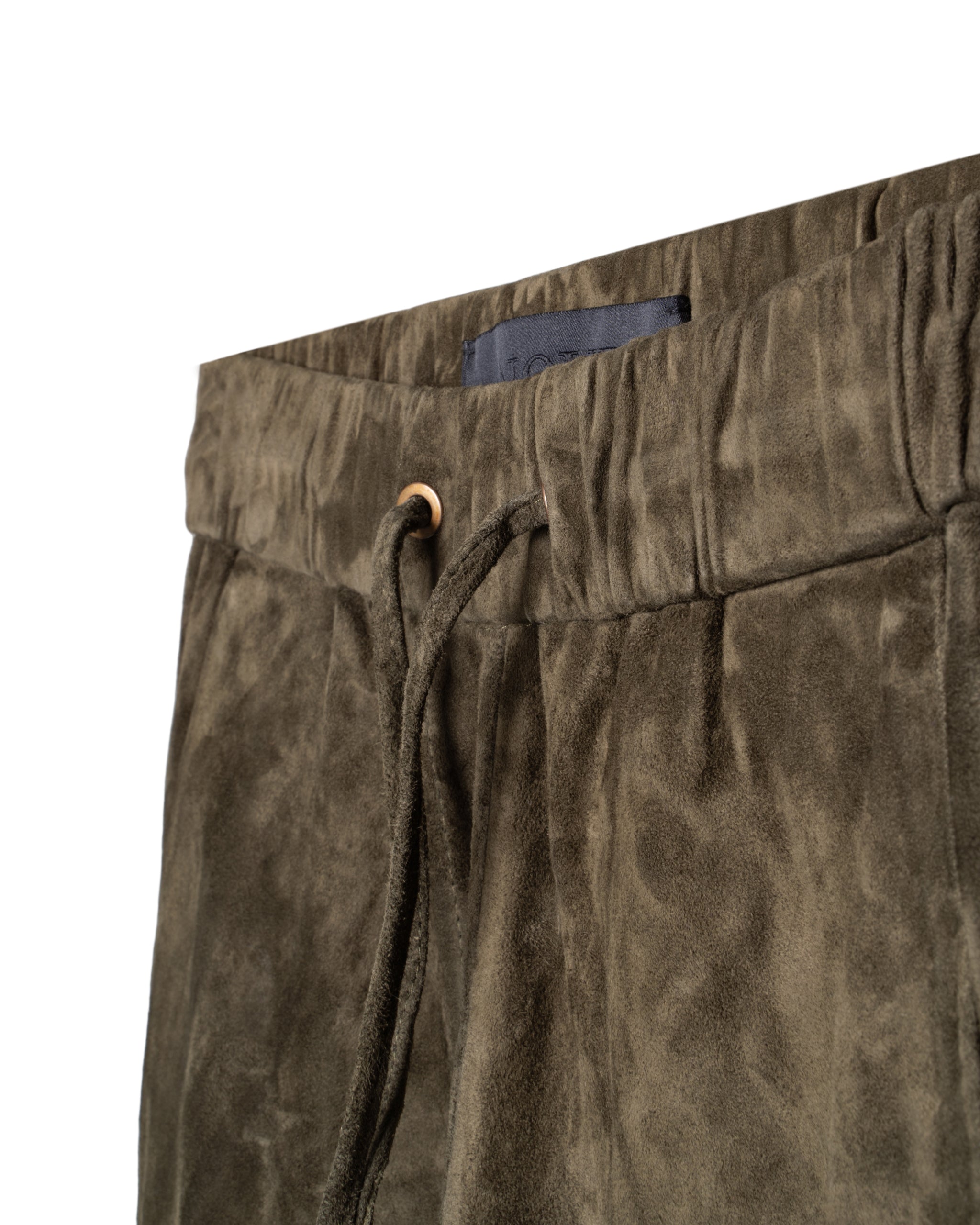 SUEDE STRETCH LEATHER CARGO PANTS