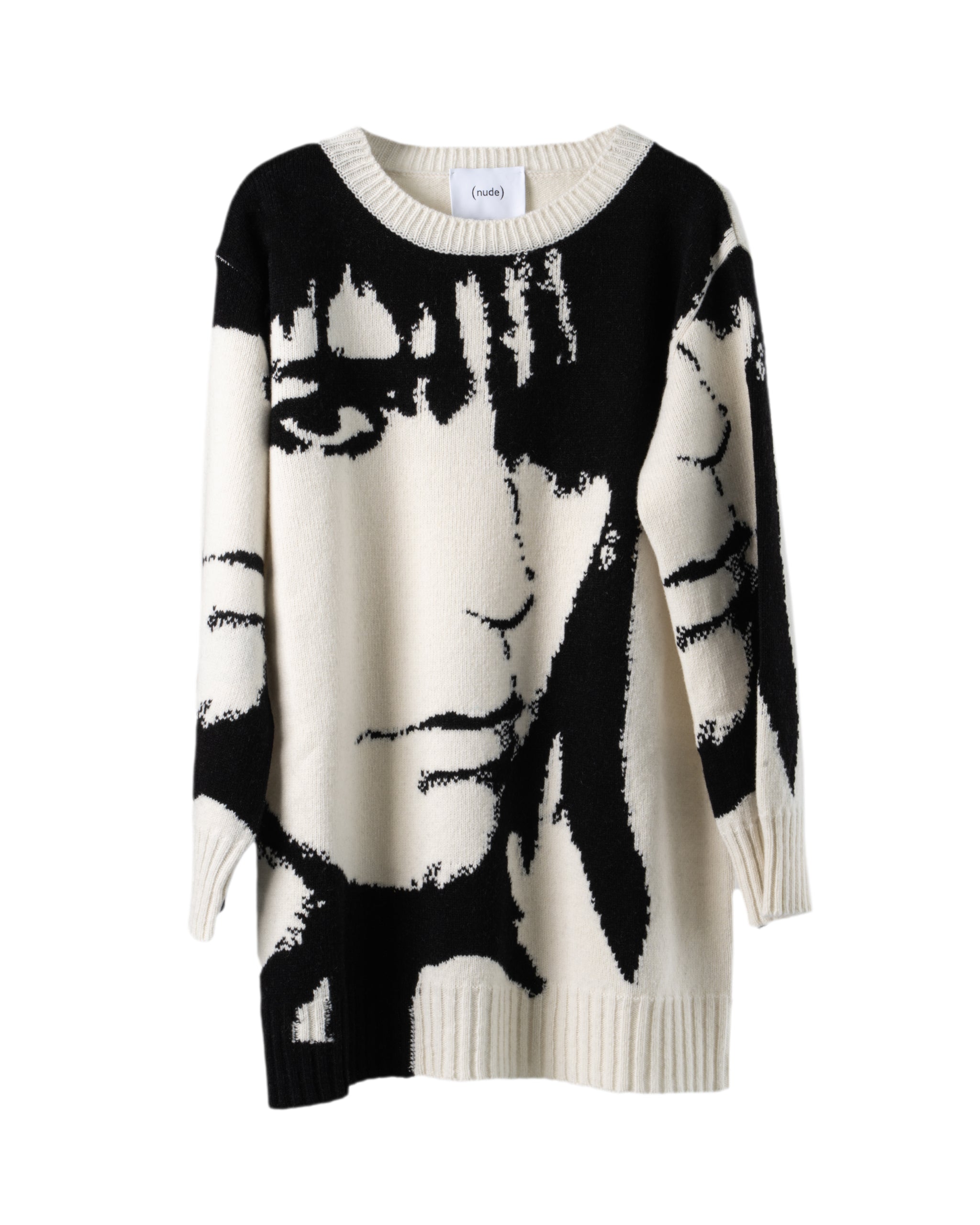 WOOL BLEND ALICE COOPER FACE CREW NECK SWEATER