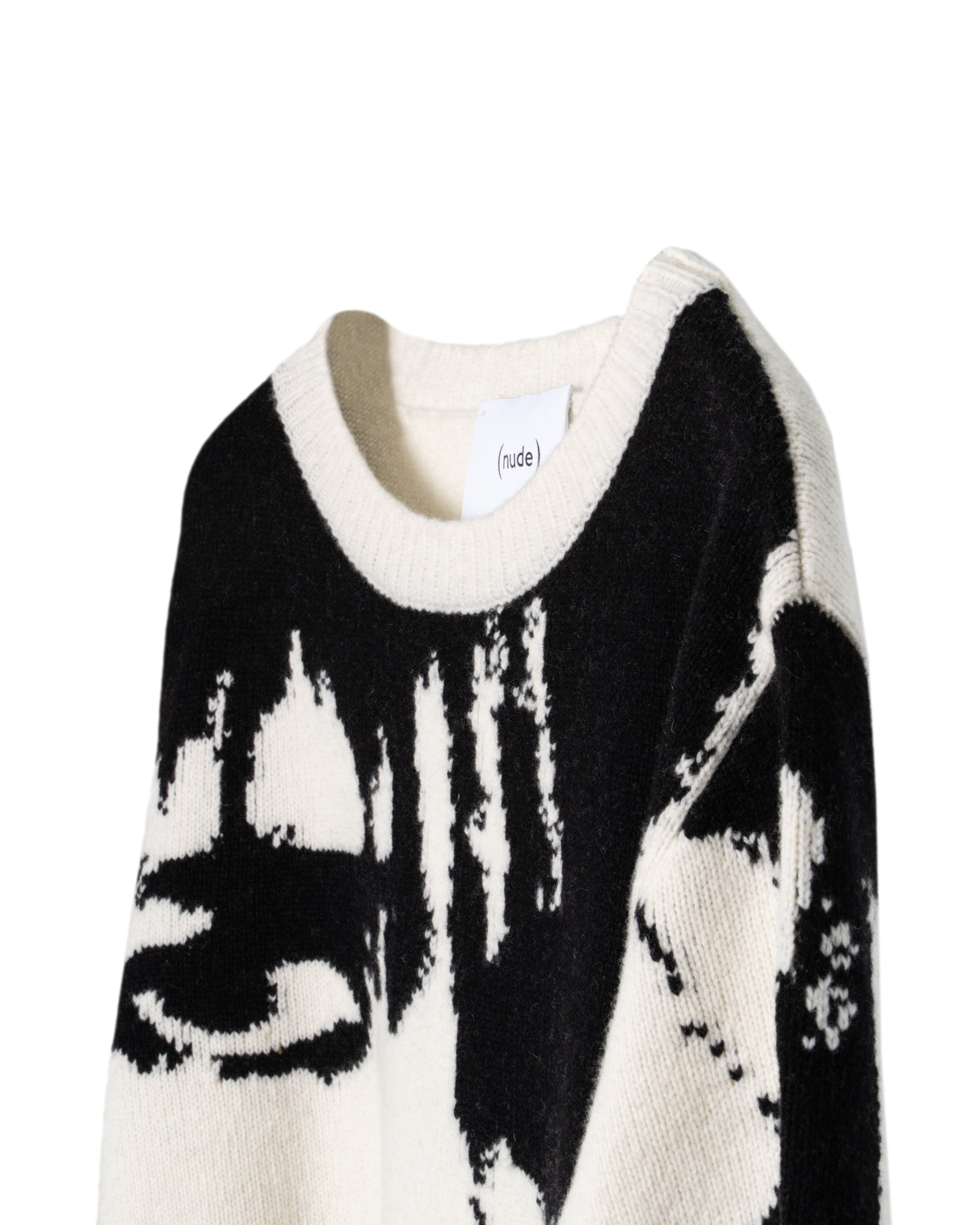 WOOL BLEND ALICE COOPER FACE CREW NECK SWEATER