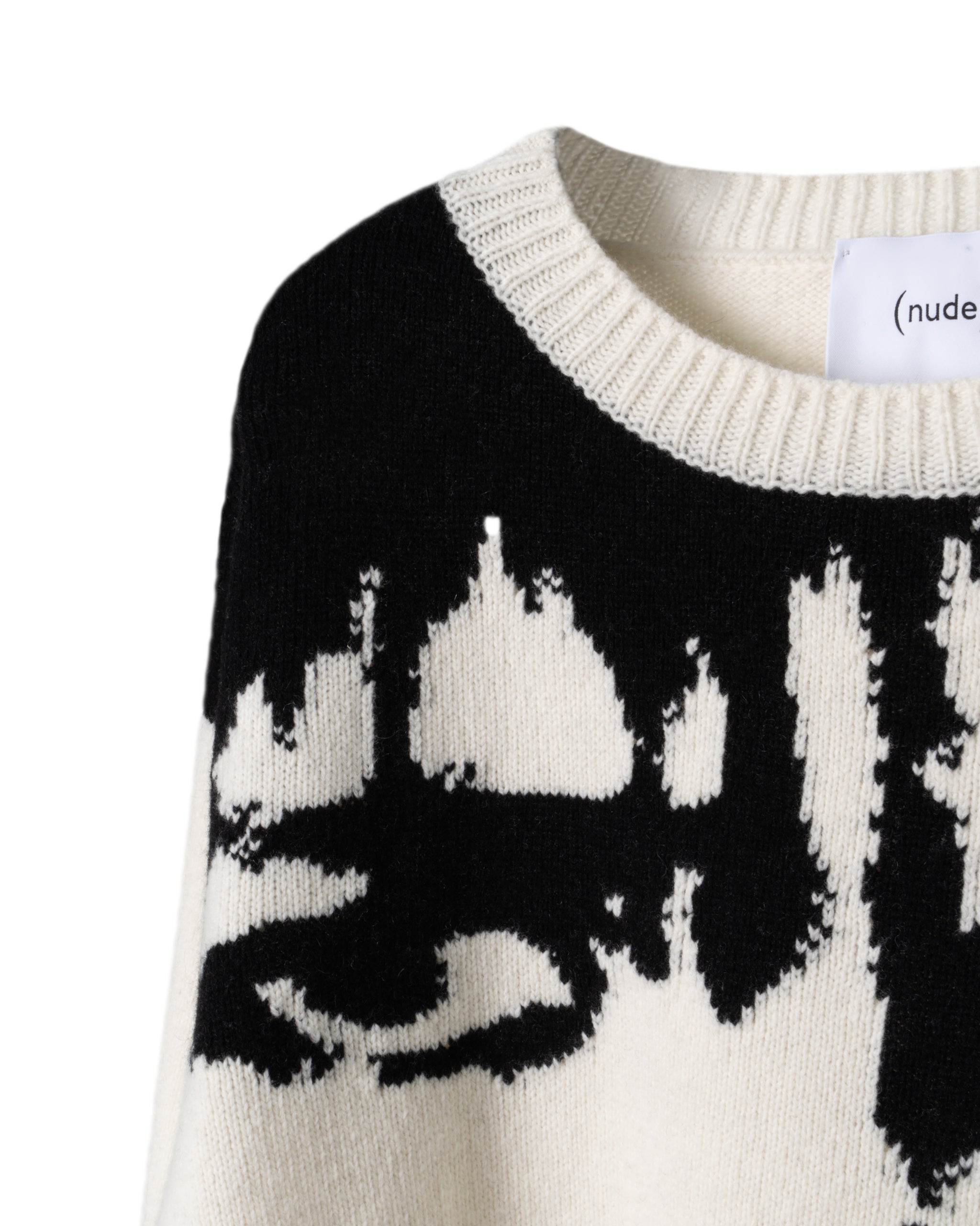 WOOL BLEND ALICE COOPER FACE CREW NECK SWEATER