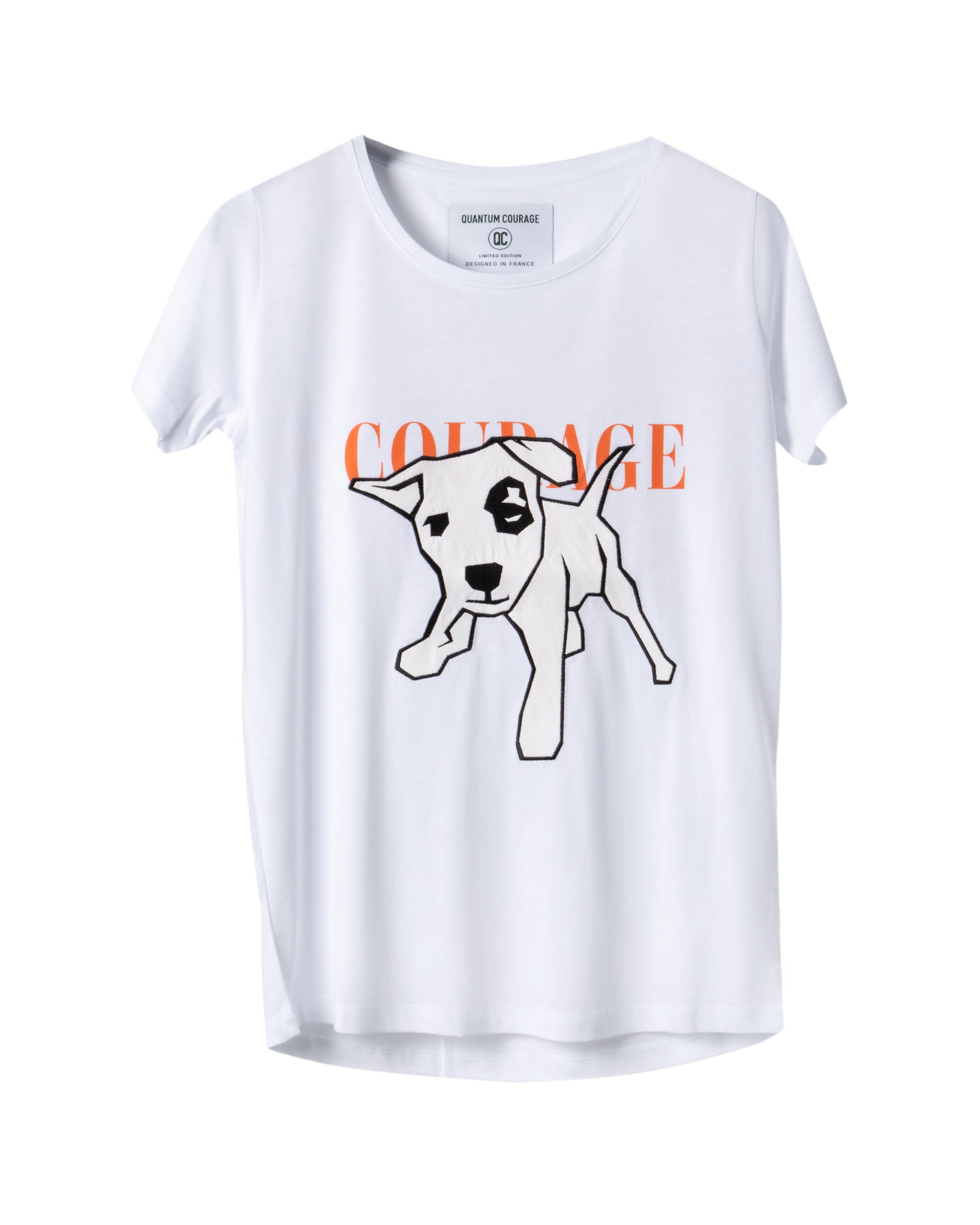 COURAGE GEOMETRIC DOG T-SHIRT