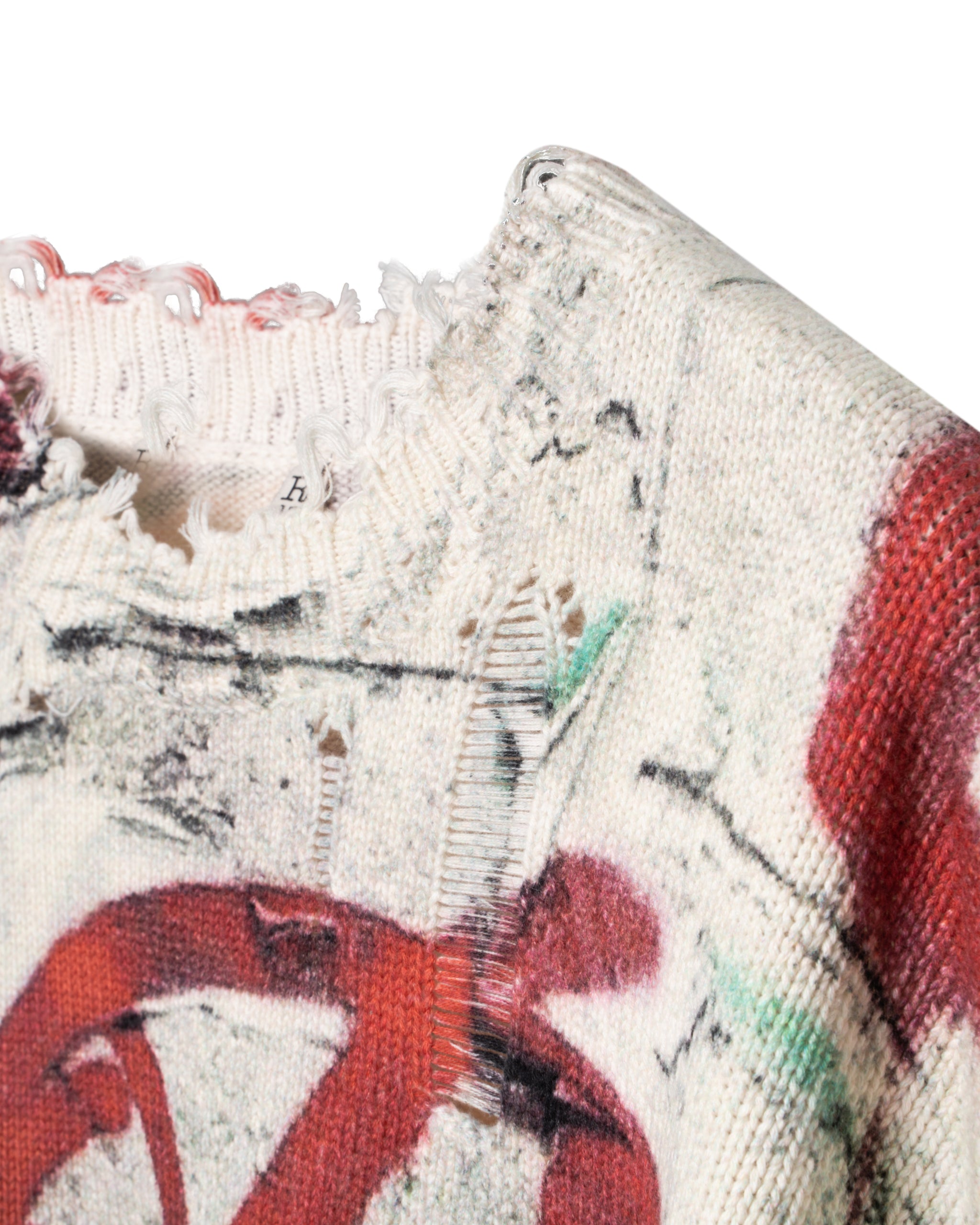 MERCER STRETCH OVERSIZE GRAFITTI SWEATER