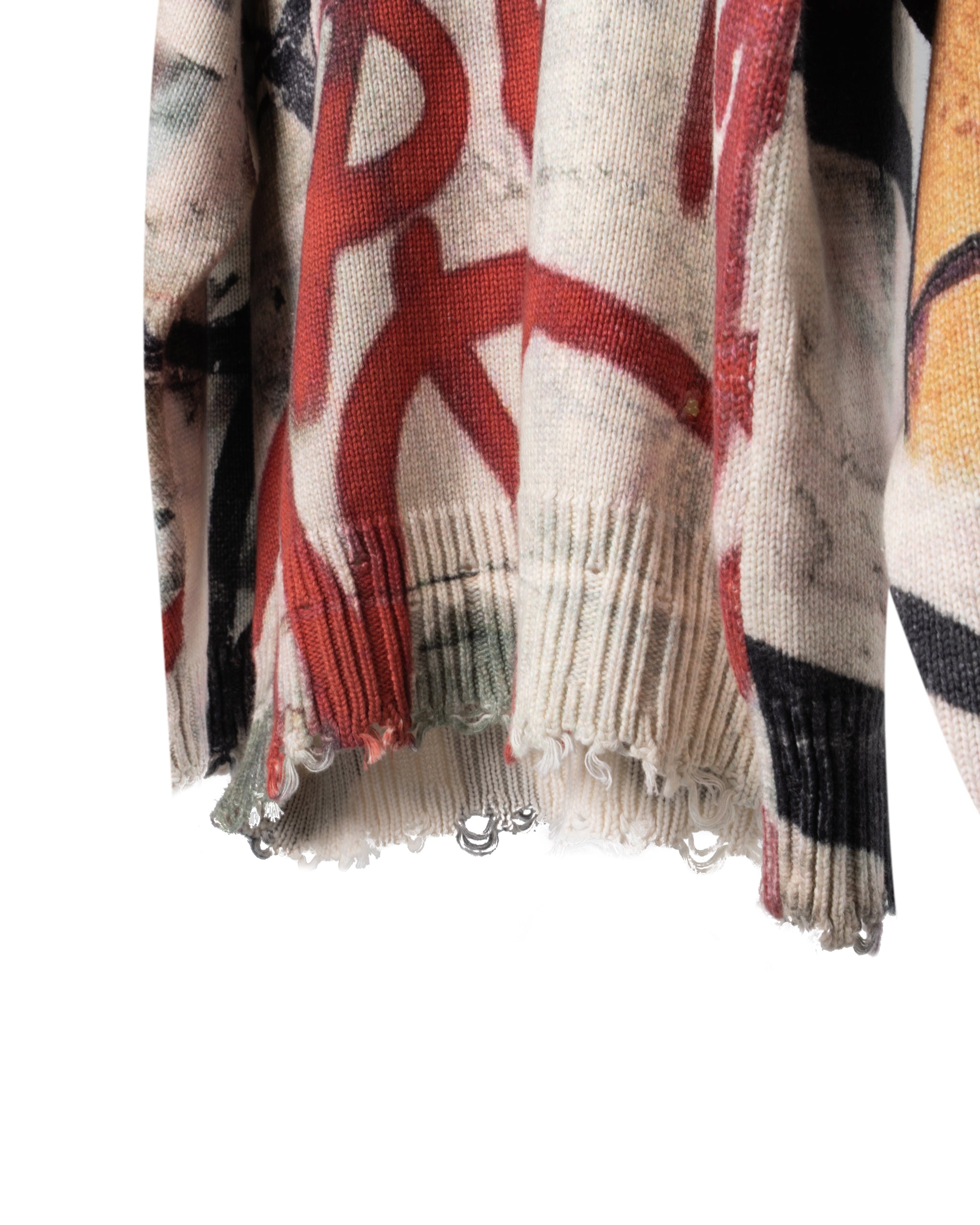 MERCER STRETCH OVERSIZE GRAFITTI SWEATER