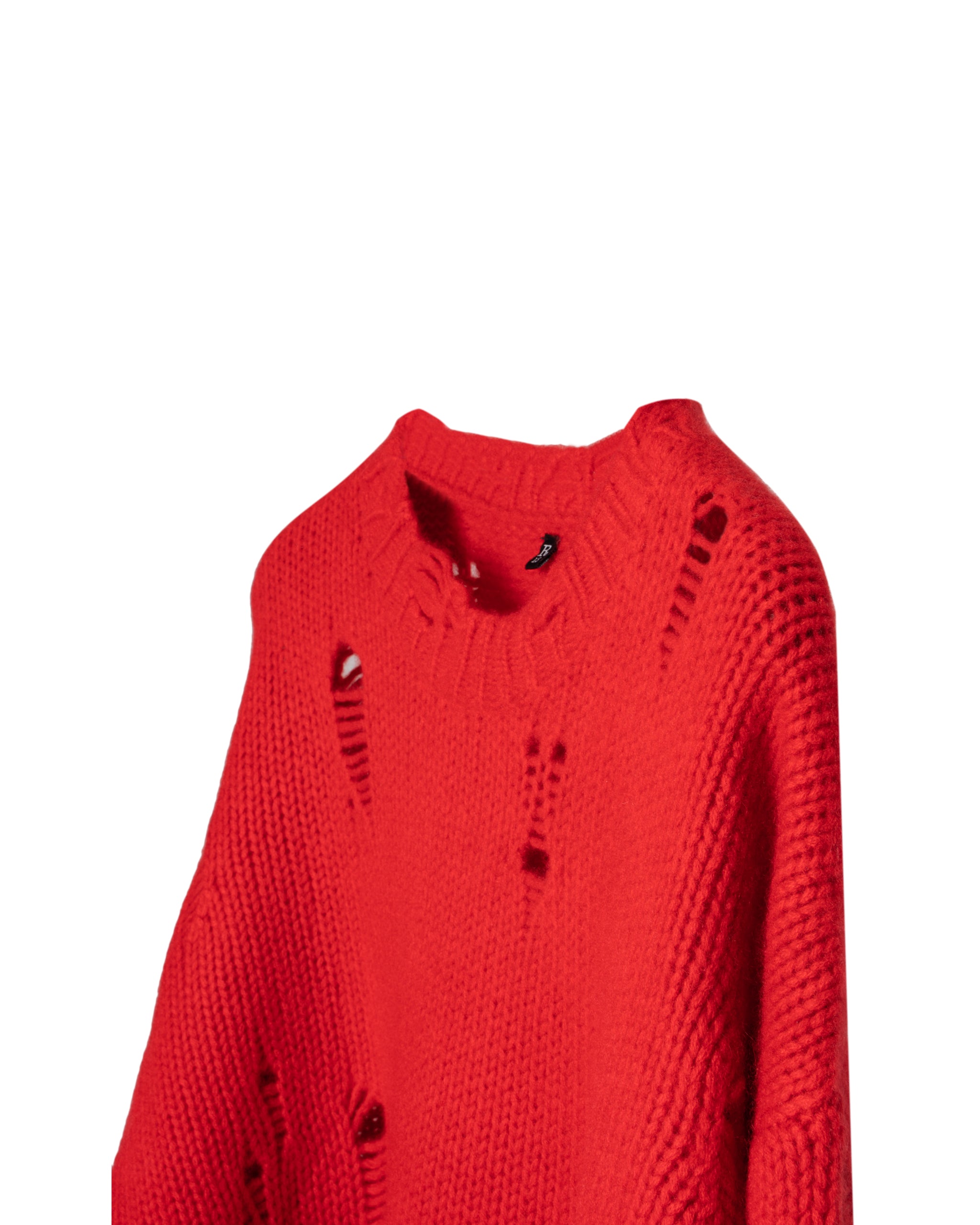 DISTRESSED OVERSIZE CASHMERE SWEATER