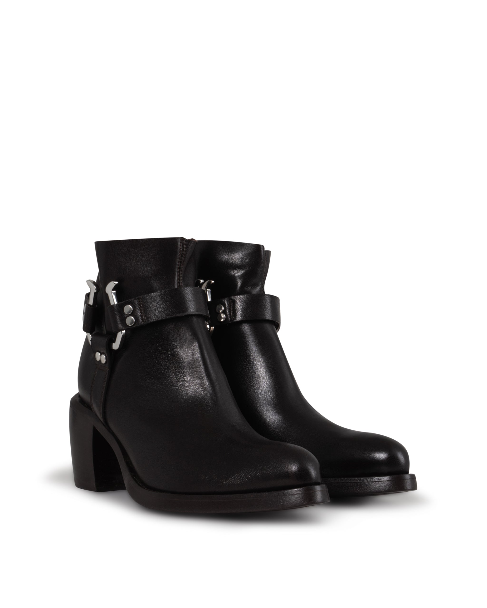 BIKER NAPPA SILVER TRIM BOOTS