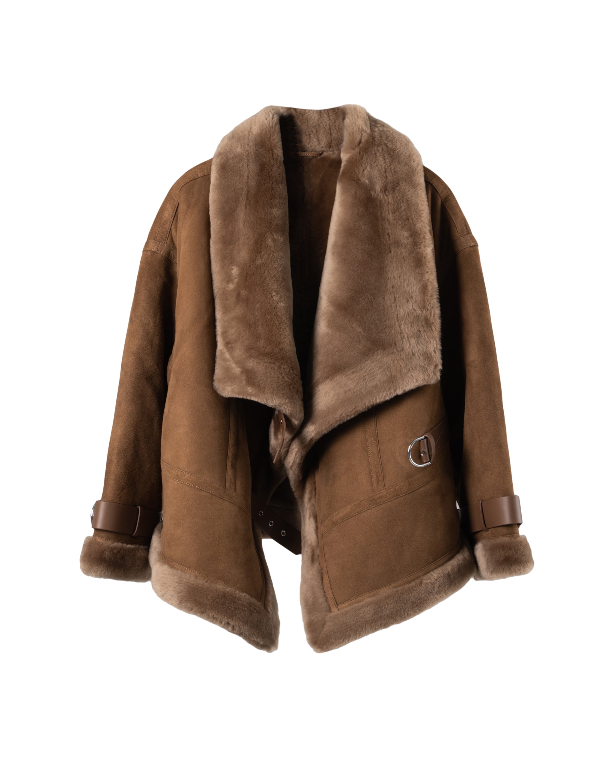 DARLING SUEDE SHEARLING BOMBER