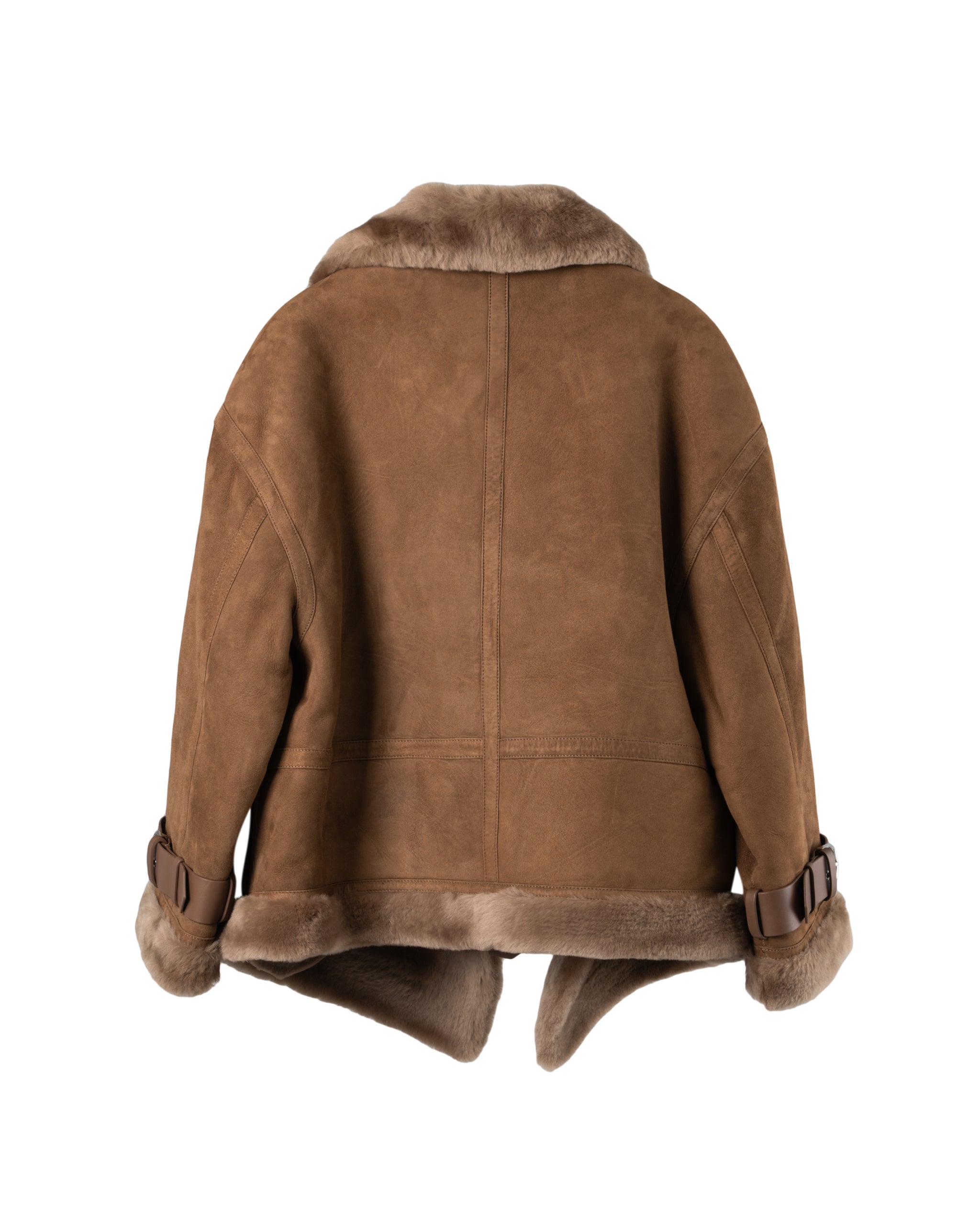 DARLING SUEDE SHEARLING BOMBER