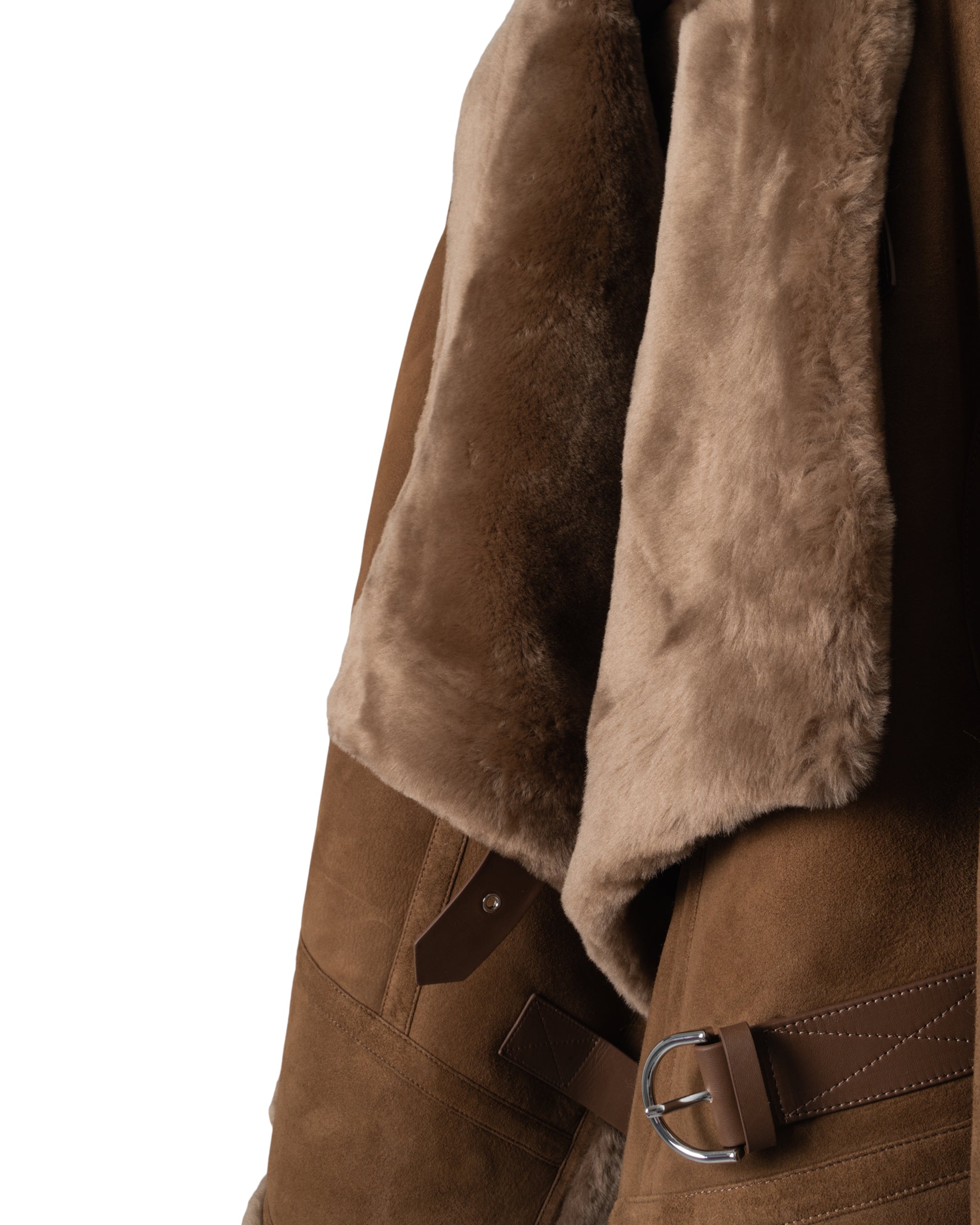 DARLING SUEDE SHEARLING BOMBER