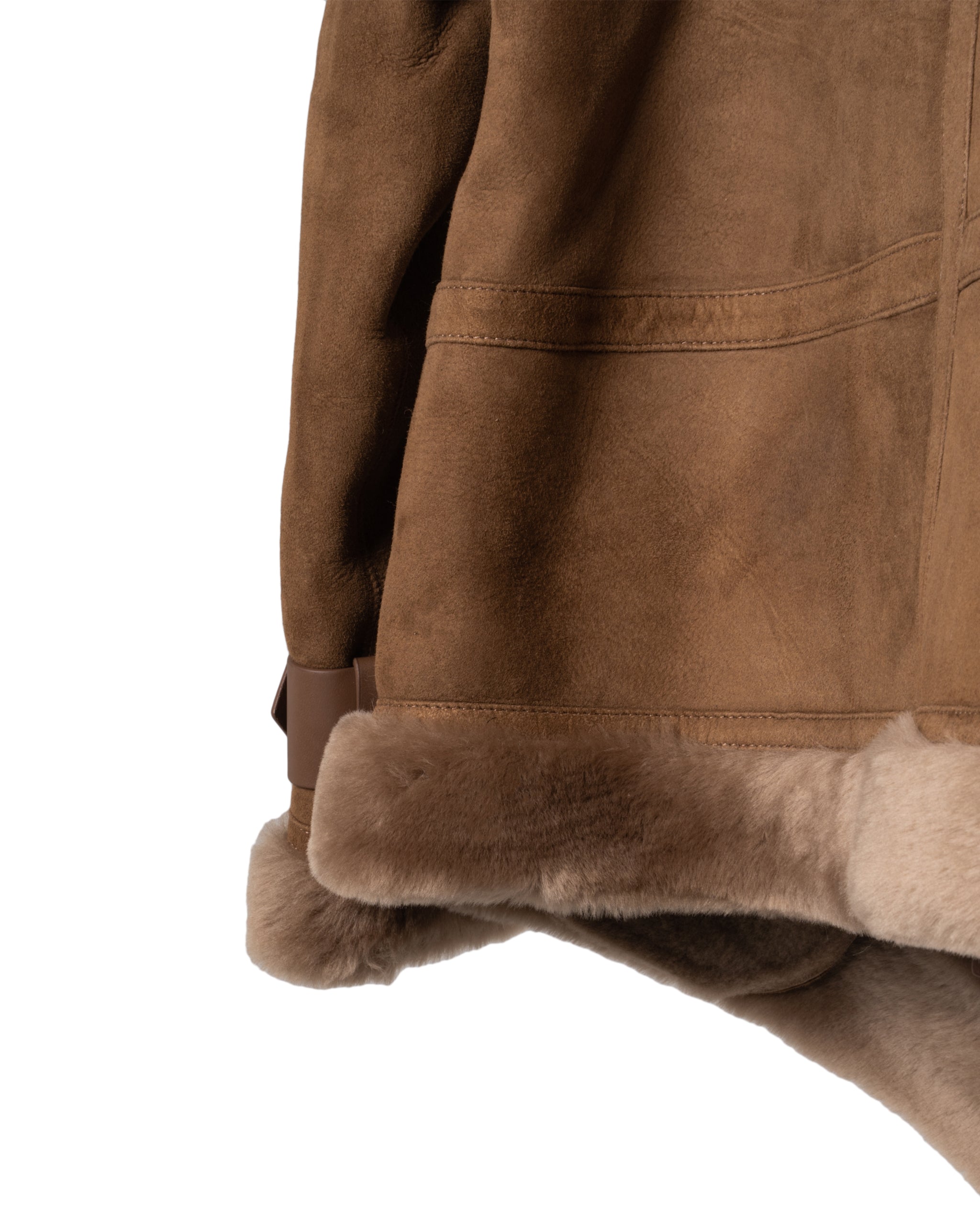 DARLING SUEDE SHEARLING BOMBER