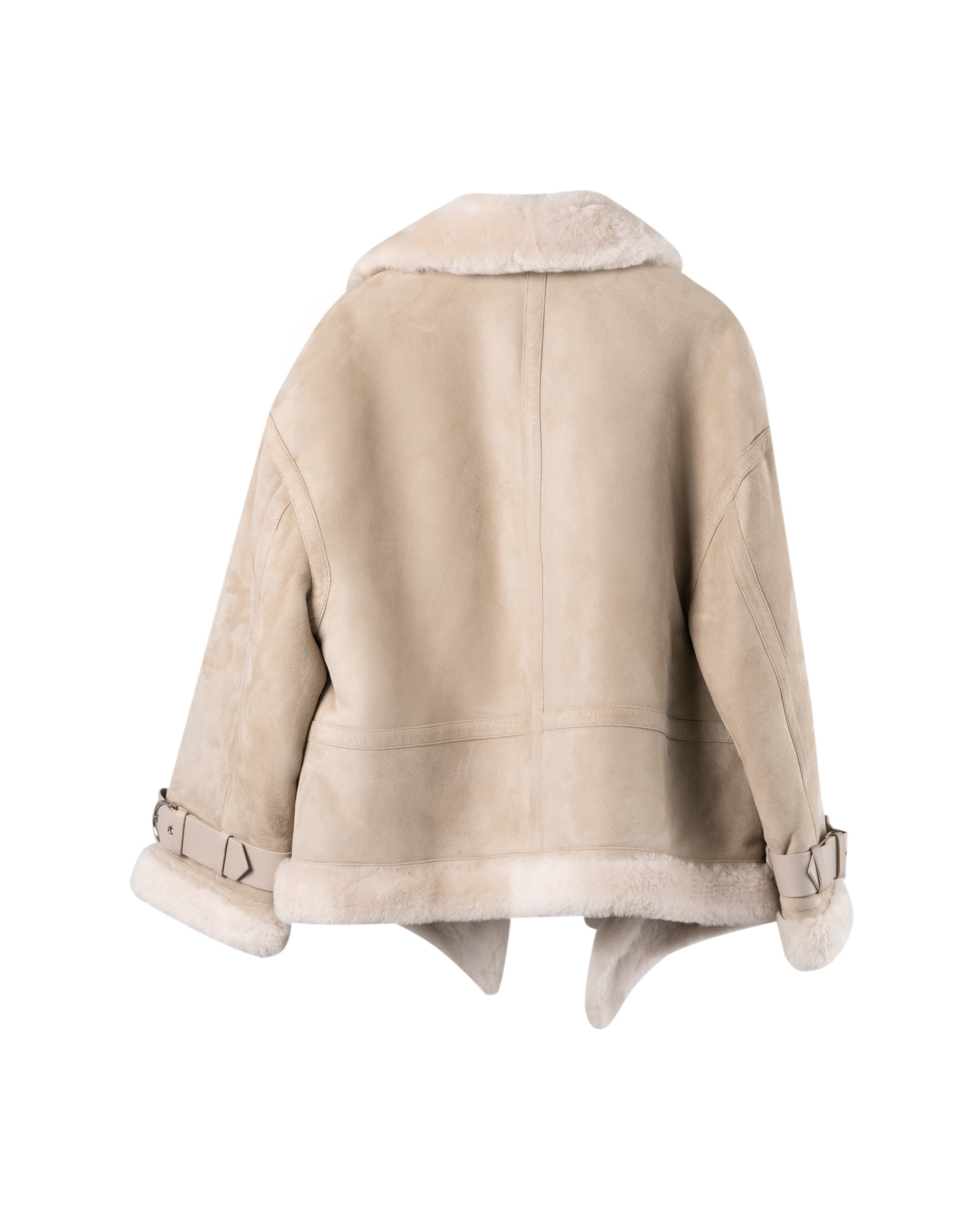 DARLING SUEDE SHEARLING BOMBER