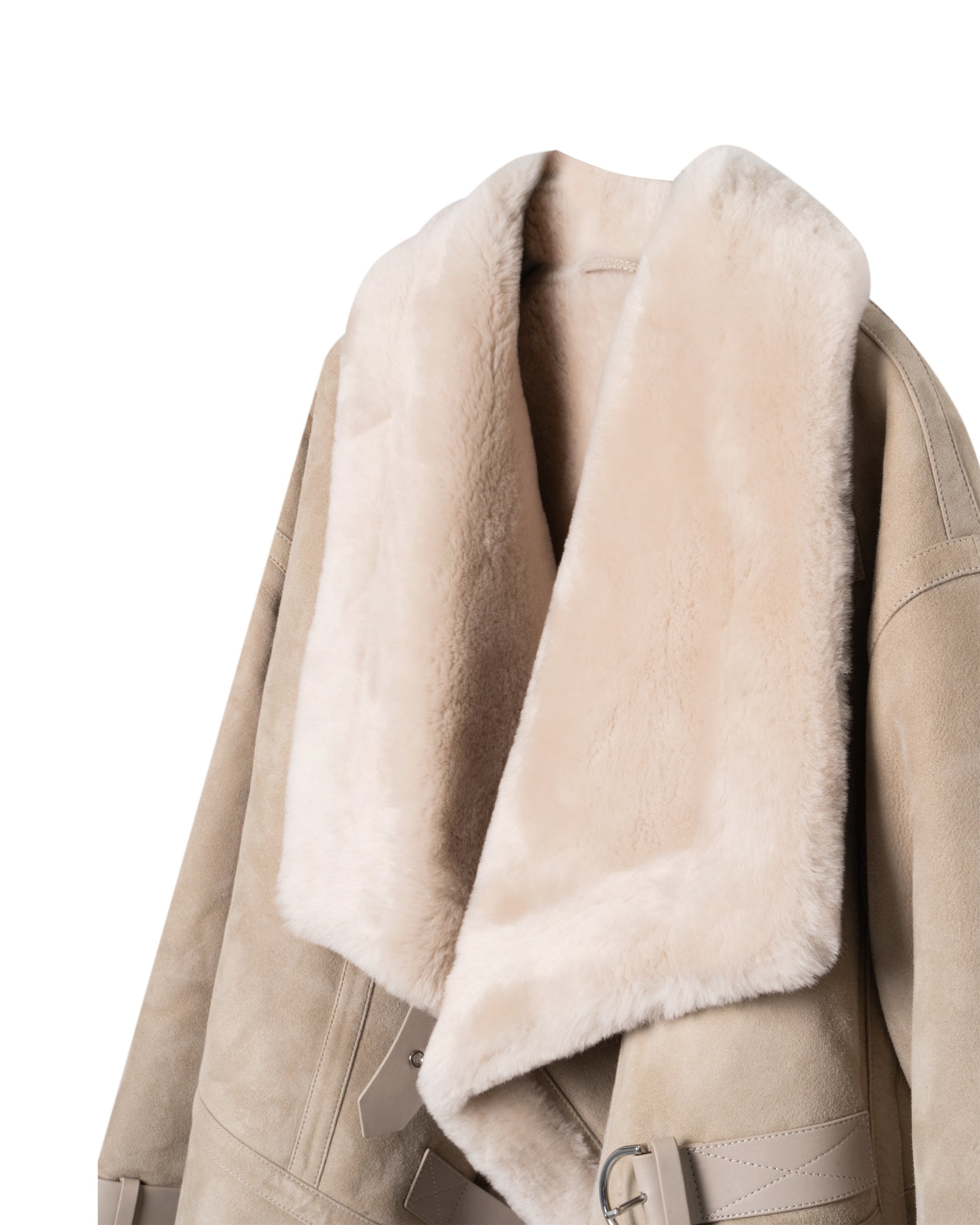 DARLING SUEDE SHEARLING BOMBER