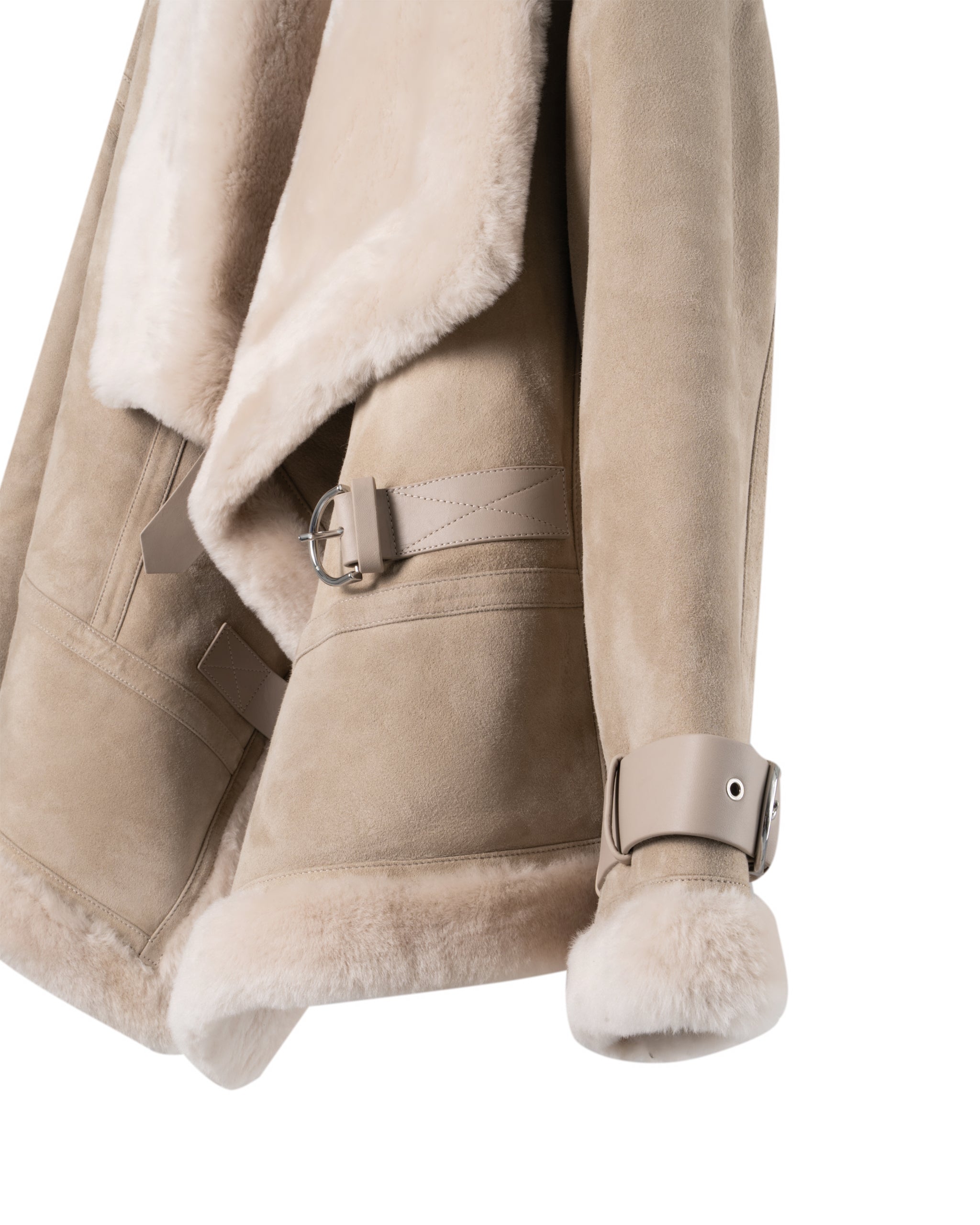 DARLING SUEDE SHEARLING BOMBER