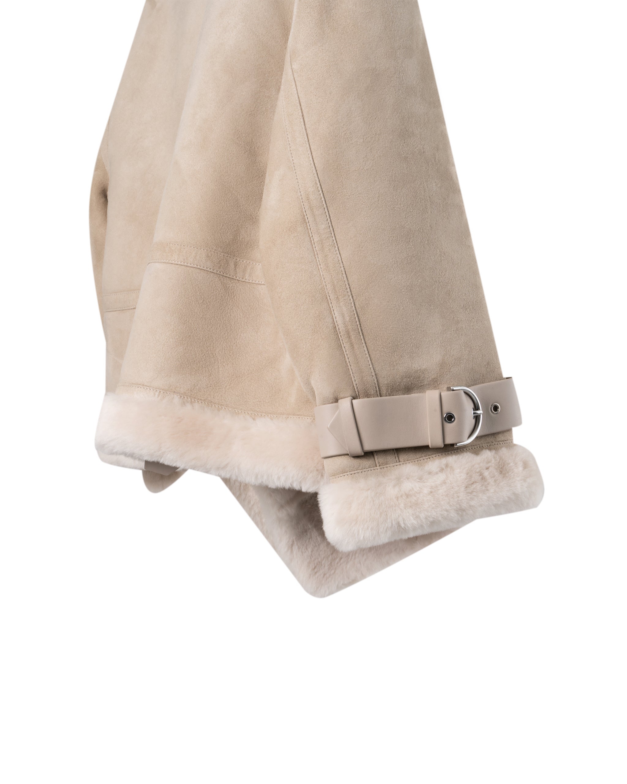 DARLING SUEDE SHEARLING BOMBER