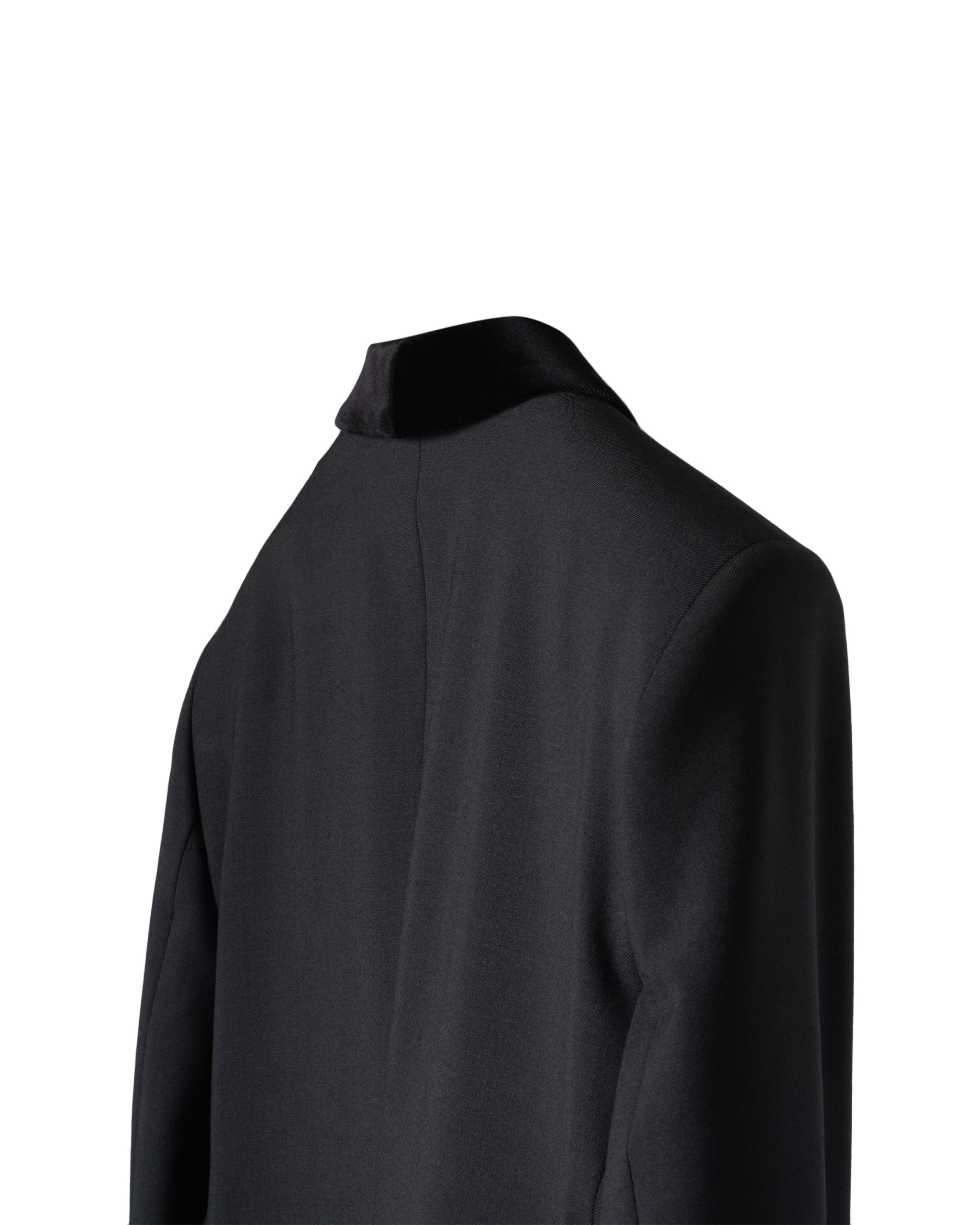 WOOL STRETCH VELVET TAXIDO BLAZER