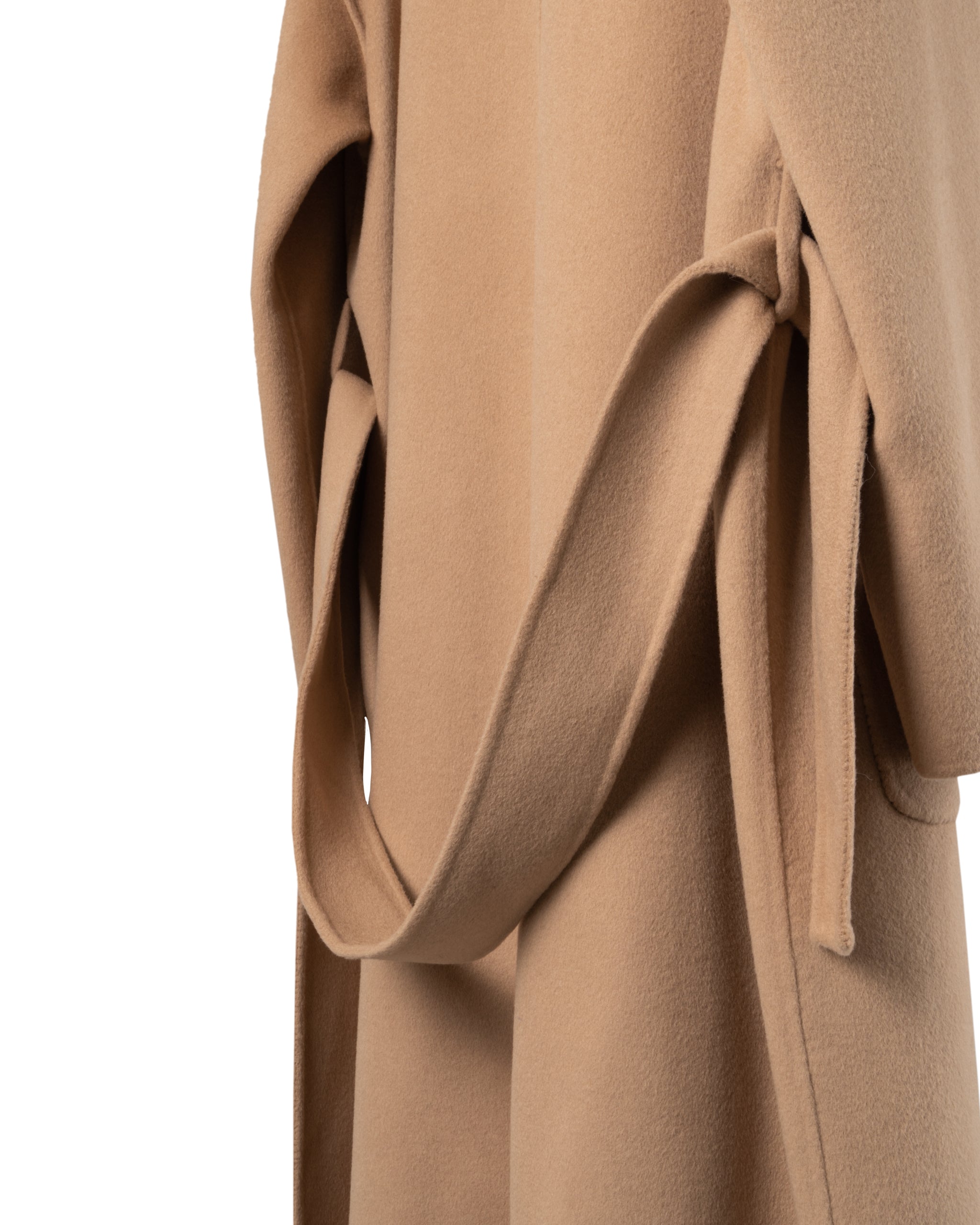 LONG BELTED UNLINED COAT
