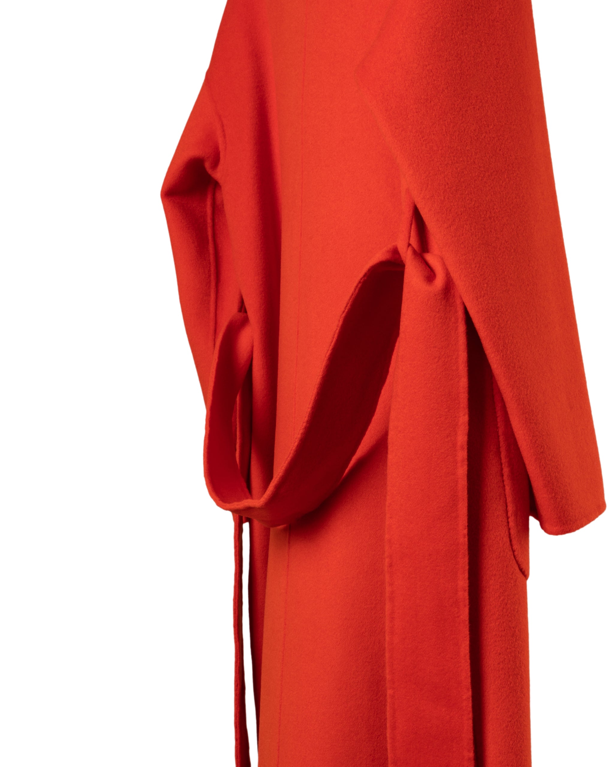 LONG BELTED UNLINED COAT
