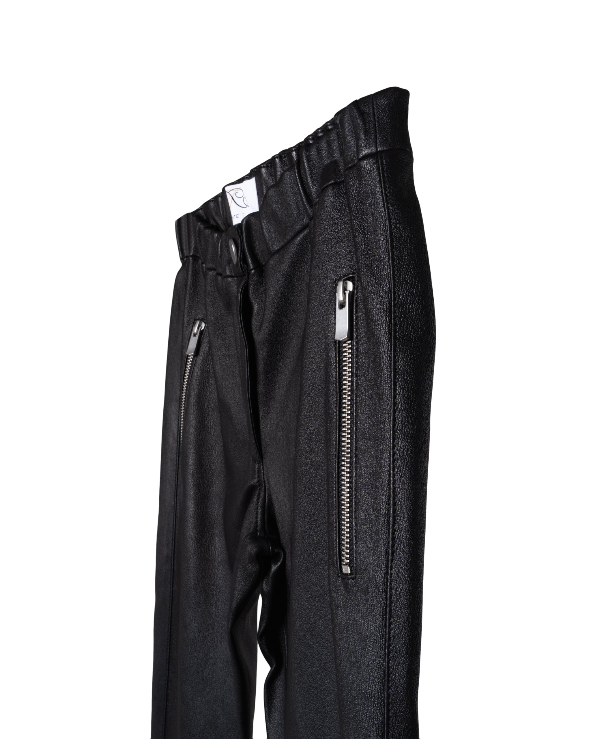 NAPPA-STRETCH LEATHER BIKER PANTS