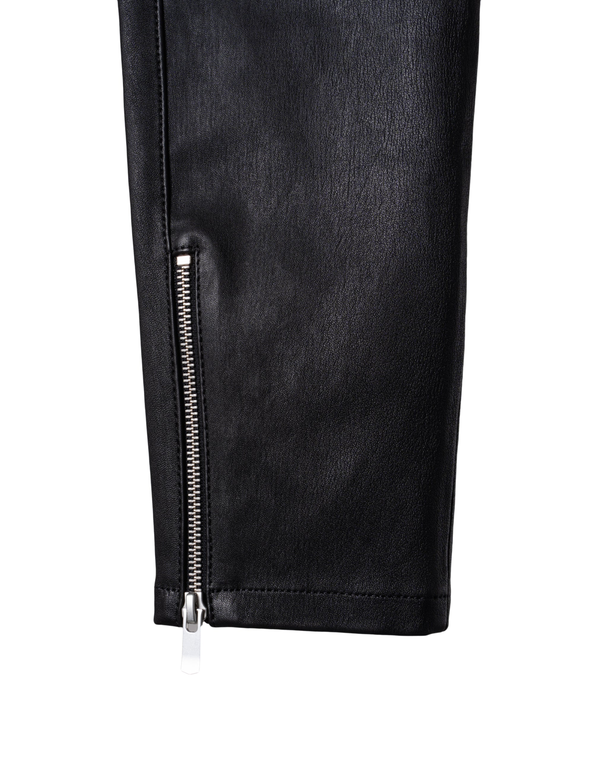 NAPPA-STRETCH LEATHER BIKER PANTS