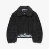 Anthrazitfarbener Mohair Kurz Blouson mit Pelzha von Seafarer - Coats & Jackets SEAFARER