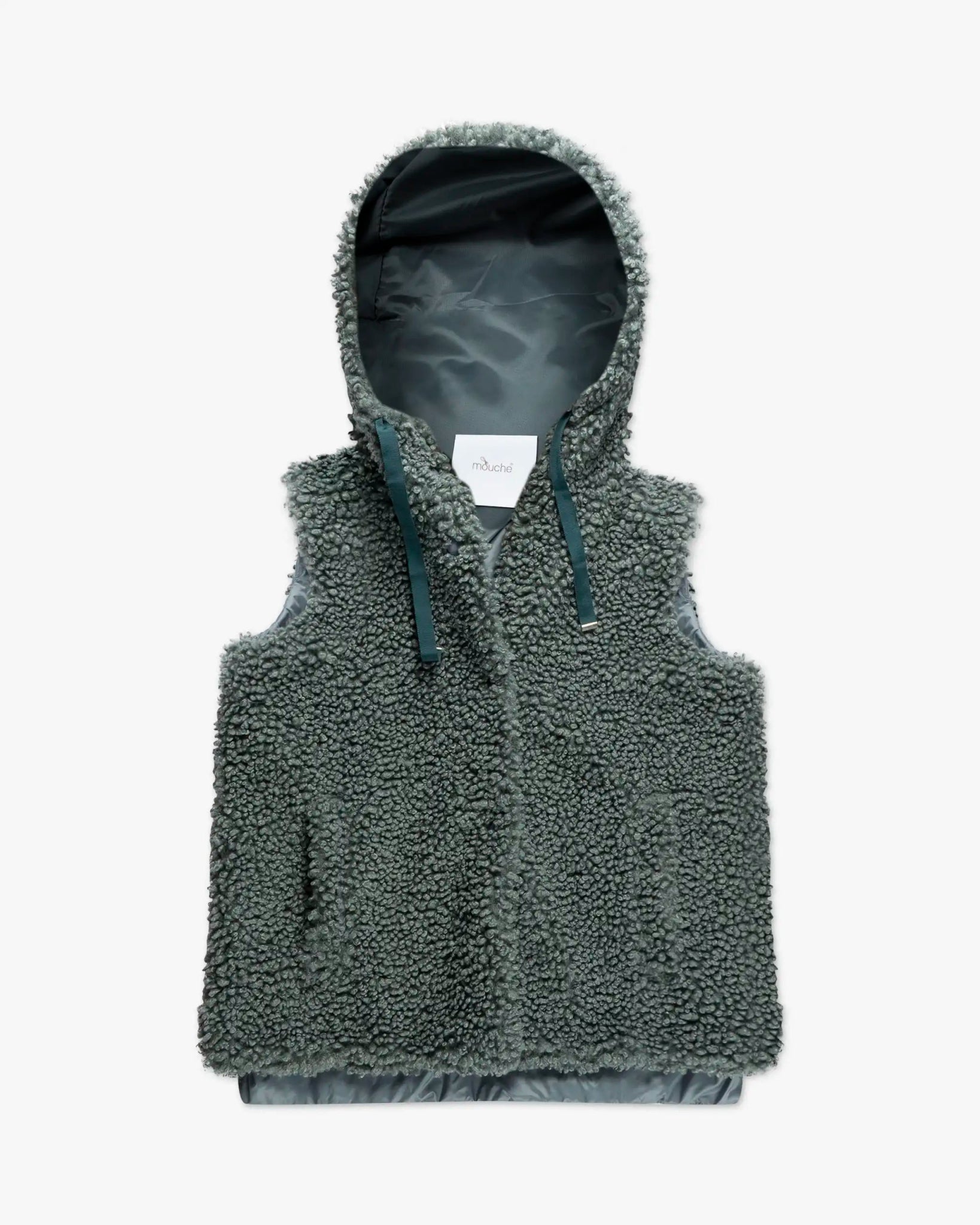 Aqua Braunfarbener Zweireihiger Karo Kurzmantel von Mouche - Coats & Jackets MOUCHE