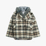 Aqua Braunfarbener Zweireihiger Karo Kurzmantel von Mouche - Coats & Jackets MOUCHE