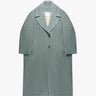 Aquafarbener Langer Einreiher Mantel von Mouche - Coats & Jackets MOUCHE