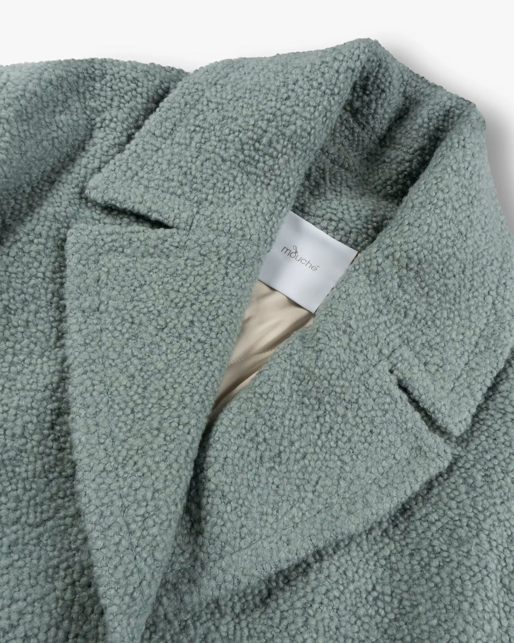 Aquafarbener Langer Einreiher Mantel von Mouche - Coats & Jackets MOUCHE