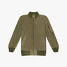 Armeegrüne Sacai Style Velours Lammleder Bomberjacke von Salvatore Santoro - Coats & Jackets SALVATORE S.