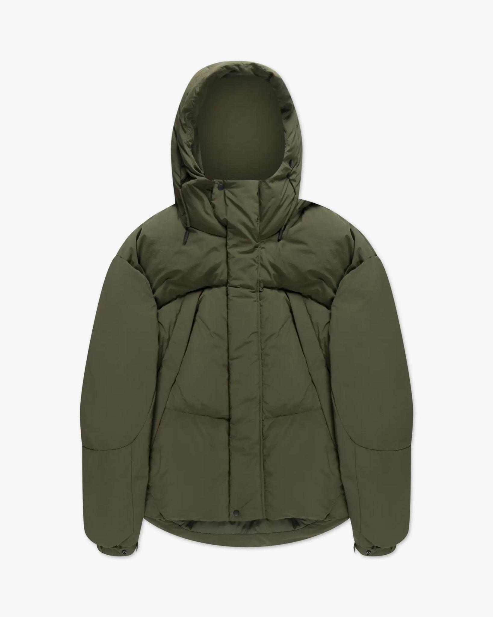 Armygrüne Kapuzen Daunen Jacke von JG1 - Coats & Jackets JG1 BY JUSTIN