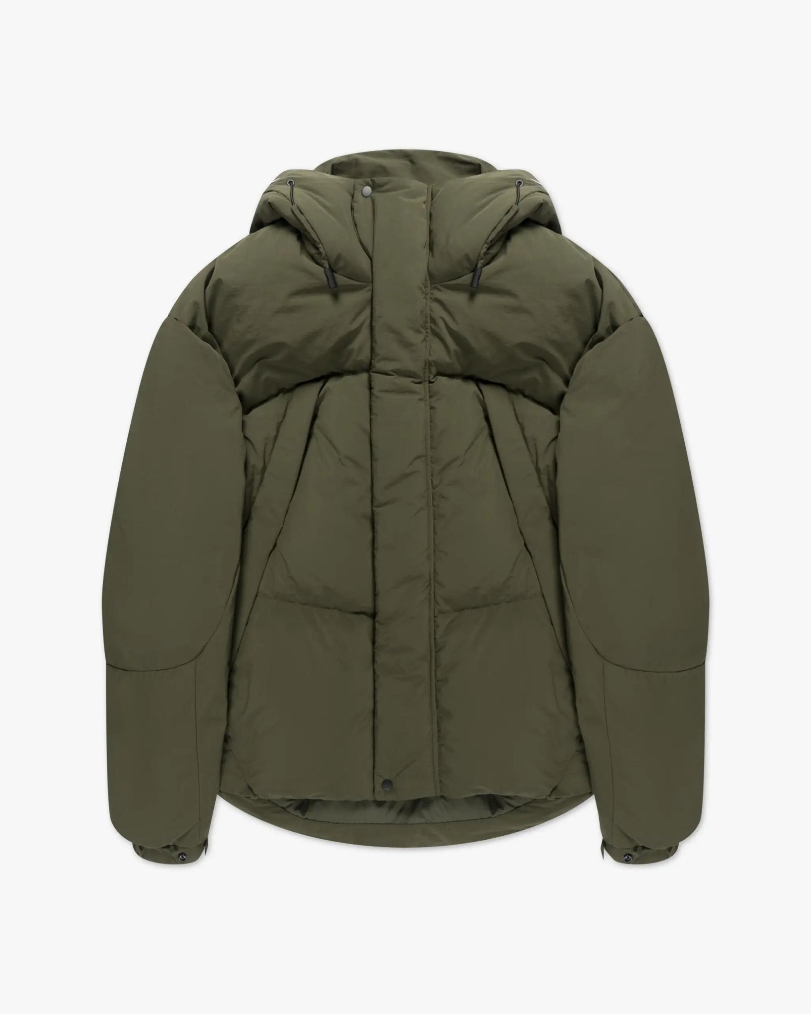 Armygrüne Kapuzen Daunen Jacke von JG1 - Coats & Jackets JG1 BY JUSTIN