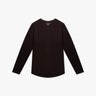 Auberginefarbenes Kellerfalten Langarm Rundhals Shirt von Majestic Filatures - Shirts MAJESTIC