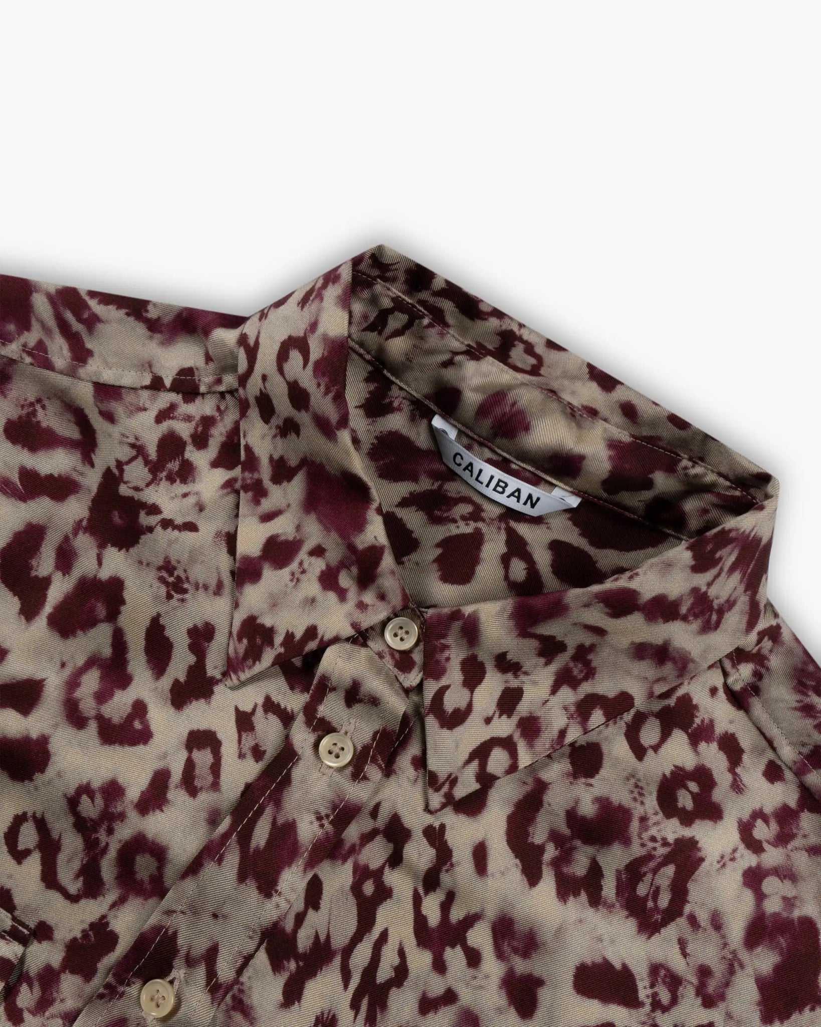 Barolofarbene Seidenbluse von Caliban - Blouses CALIBAN