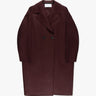 Barolofarbener Gekochter Gepresster Uni Woll Drop Shoulder Mantel von Harris Wharf London - Coats & Jackets HARRIS WARF