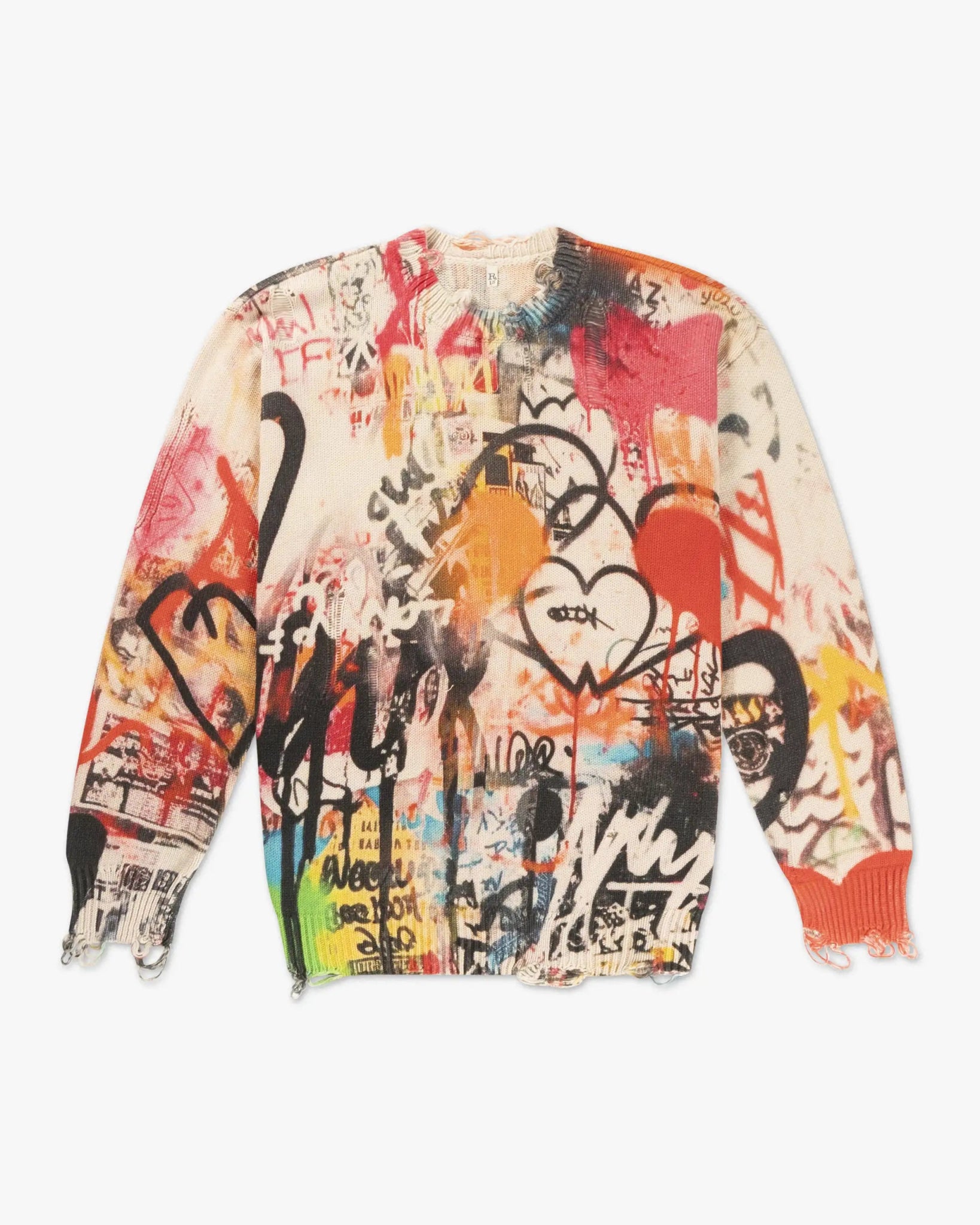 Bedruckter Boyfriend Pullover von R13 - FLEECE R13 WOMEN
