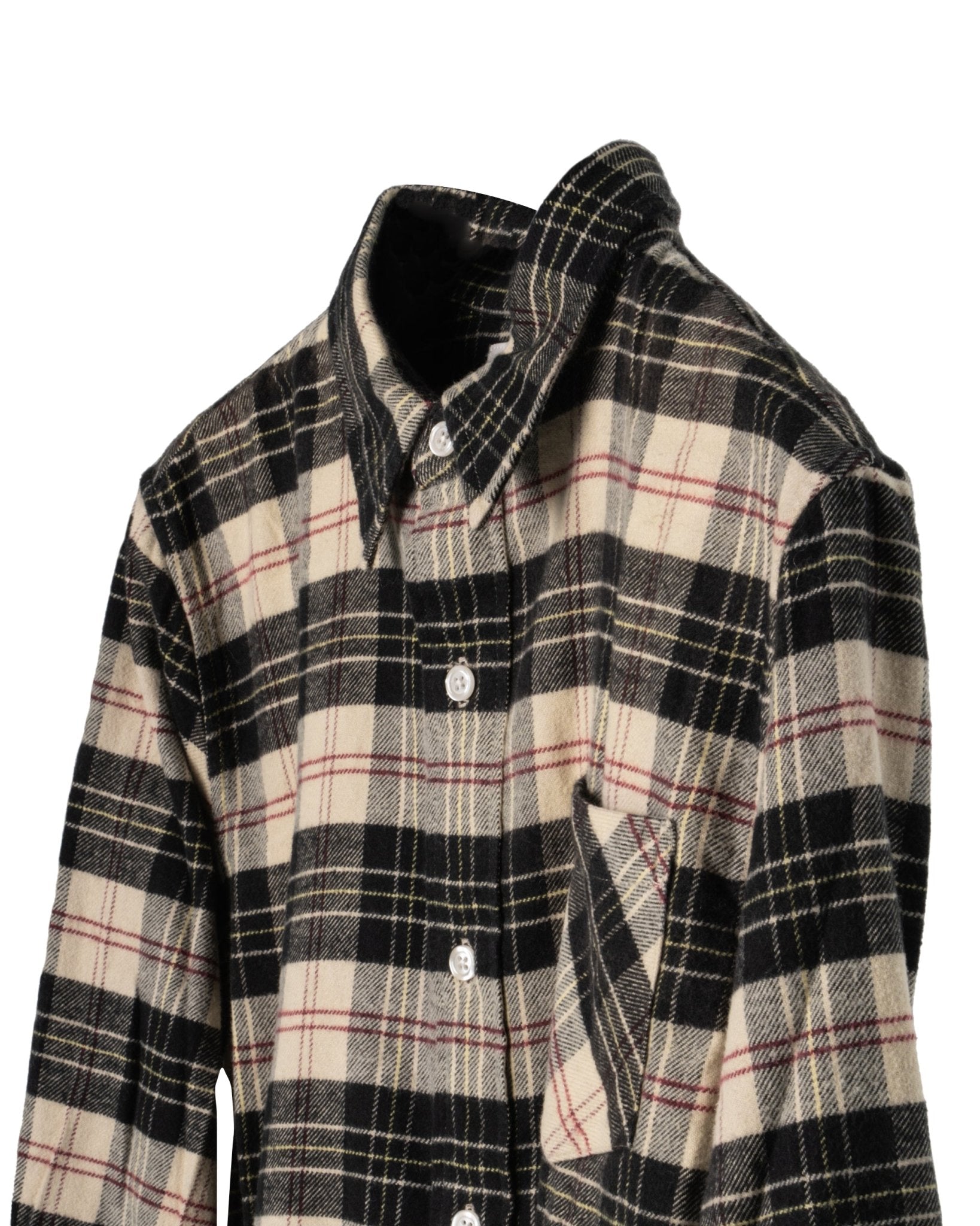 Beige schwarz kariertes Boyfriend Flanellhemd von The Denimist - Shirts THE DENIMIST