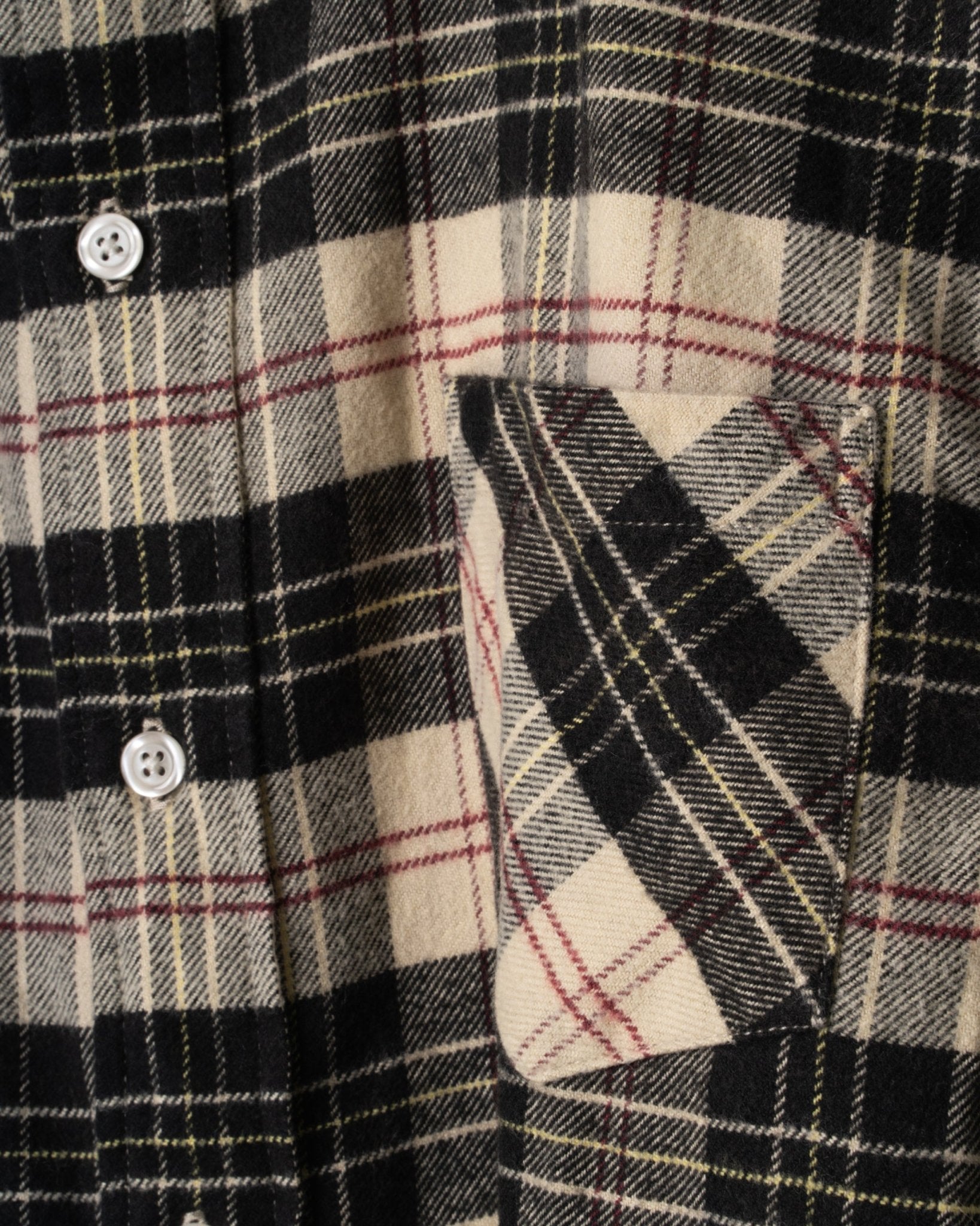 Beige schwarz kariertes Boyfriend Flanellhemd von The Denimist - Shirts THE DENIMIST