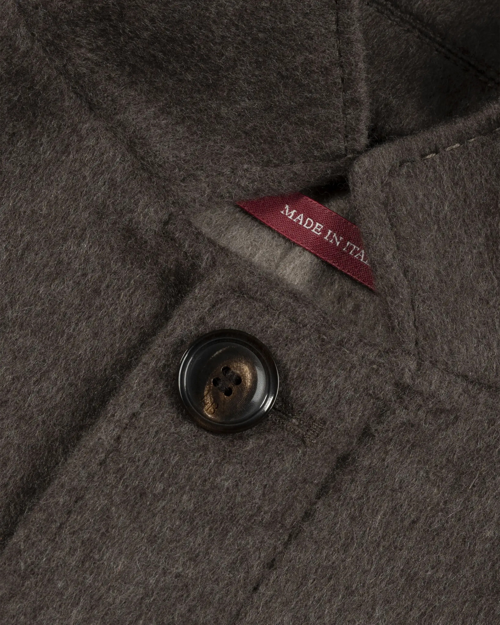 Beigefarbener Doubleface Wool Cashmere Zip Button Mantel von Luciano Barbera - Blazers LUCIANO BARBERA