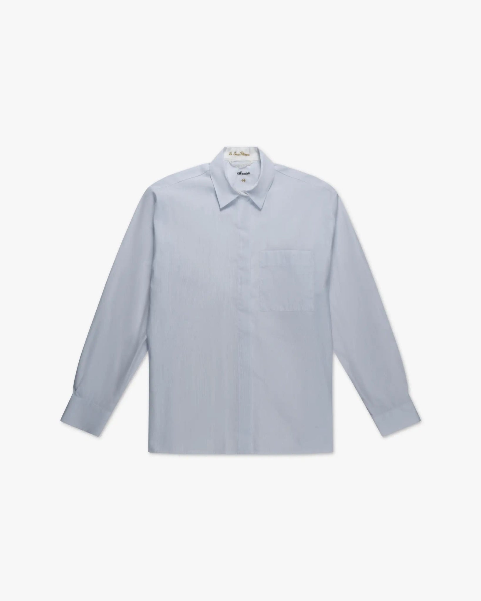 Blau weißes Baumwoll Hemdbluse von Le Sarte Pettegole - Blouses LE SARTE
