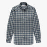 Blau Weißes Baumwolle Flanell Check Hemd Mit Button Down Kragen Normale Passform von Luciano Barbera - Shirts LUCIANO BARBERA