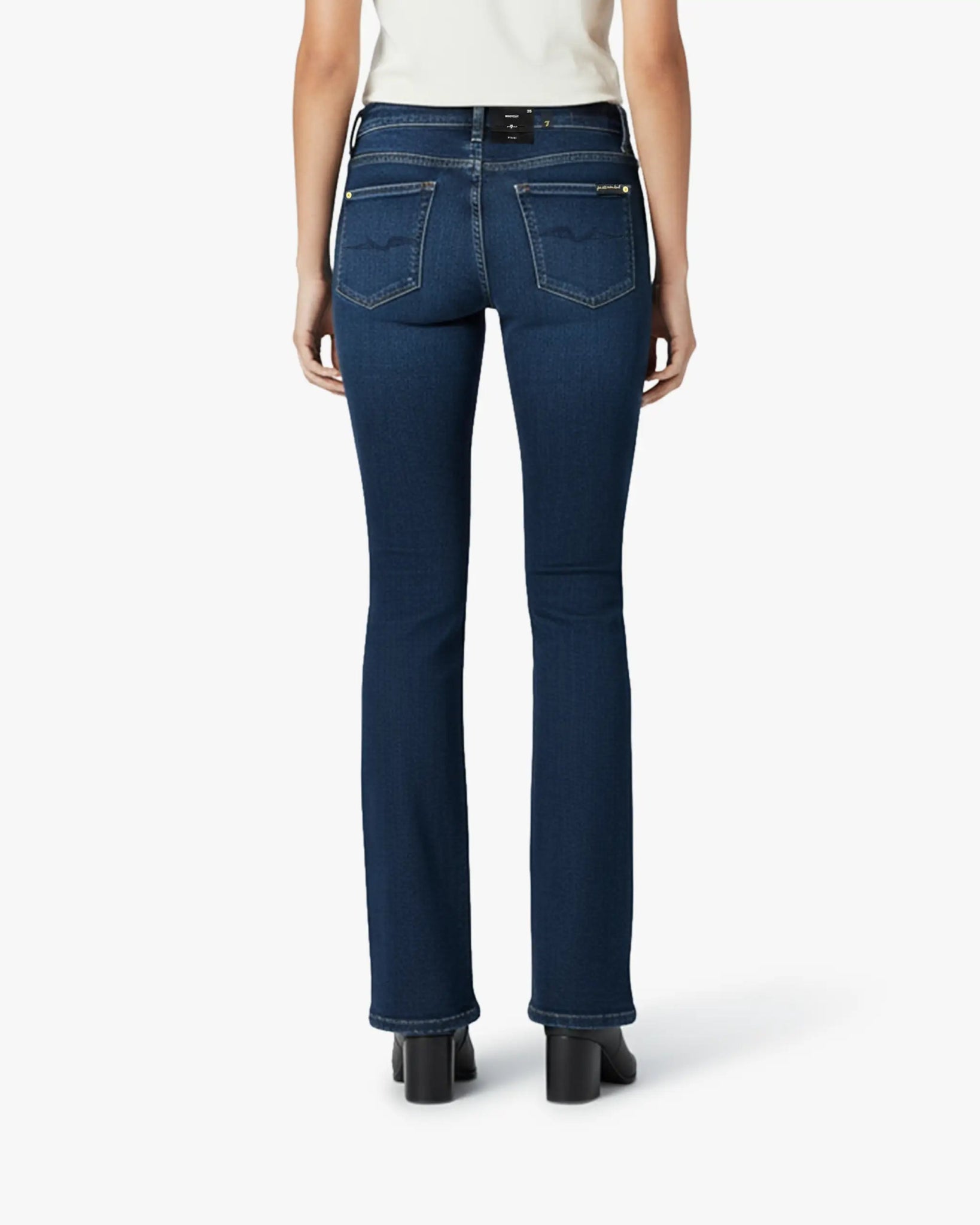 Blaue 34 Inch Bootcut Extra Lang Schlagweite Jeans von 7 For All Mankind - Denim 7 FOR ALL