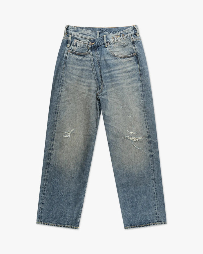 Blaue Crossover Jeans von R13