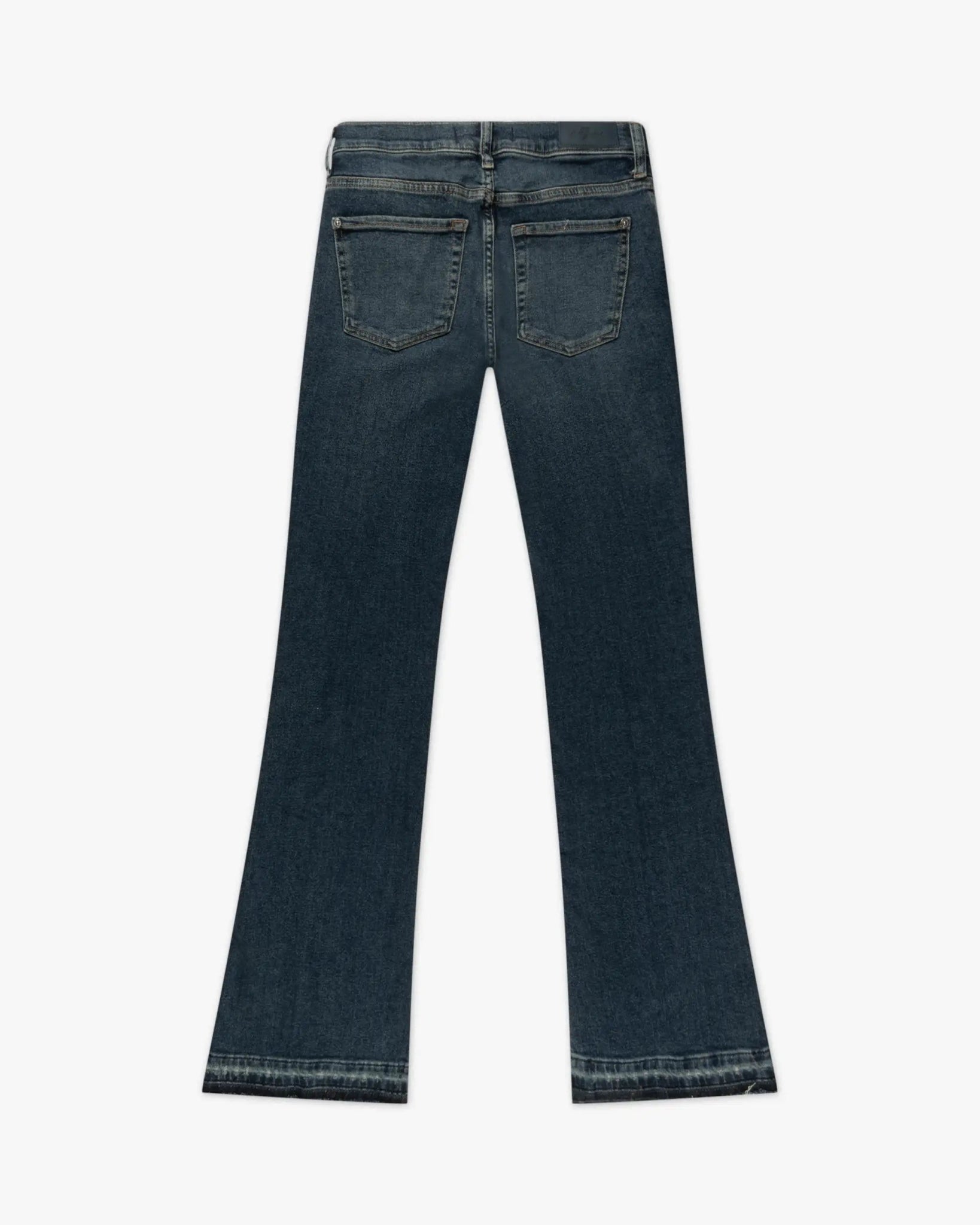 Blaue Denim Bootcut Tailorless Bay Jeans mit Ungesäumtem Saum von 7 for All Mankind - Denim 7 FOR ALL