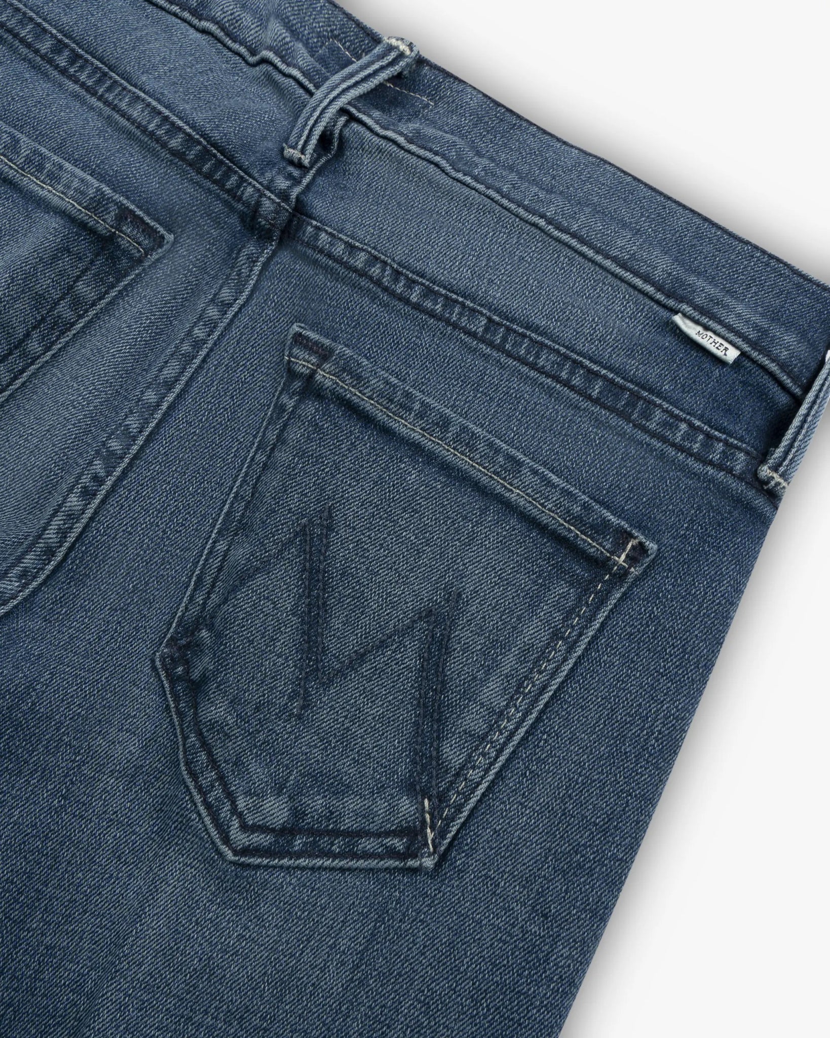 Blaue Down Low Weekender Heel Jeans von Mother - Denim MOTHER