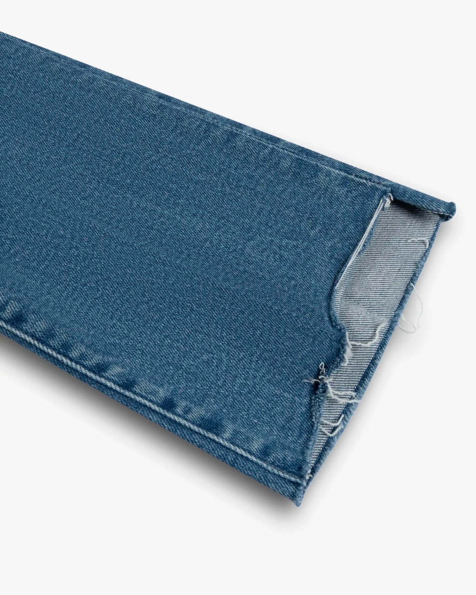 Blaue Insider Crop Step Fray Jeans Hose von Mother - Trousers MOTHER