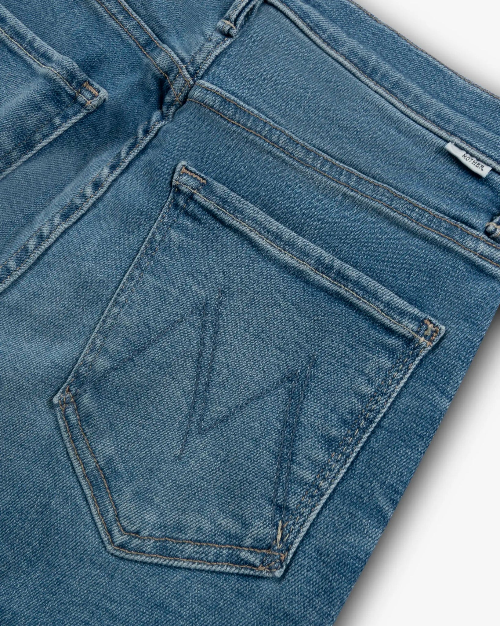 Blaue Insider Crop Step Fray Jeans Hose von Mother - Trousers MOTHER