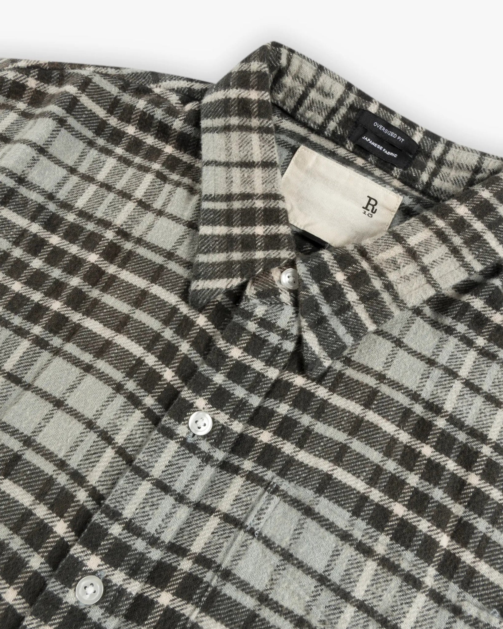 Blaue Shredded Seam Drop Neck Shirt von R13 New York - Shirts R13 New York
